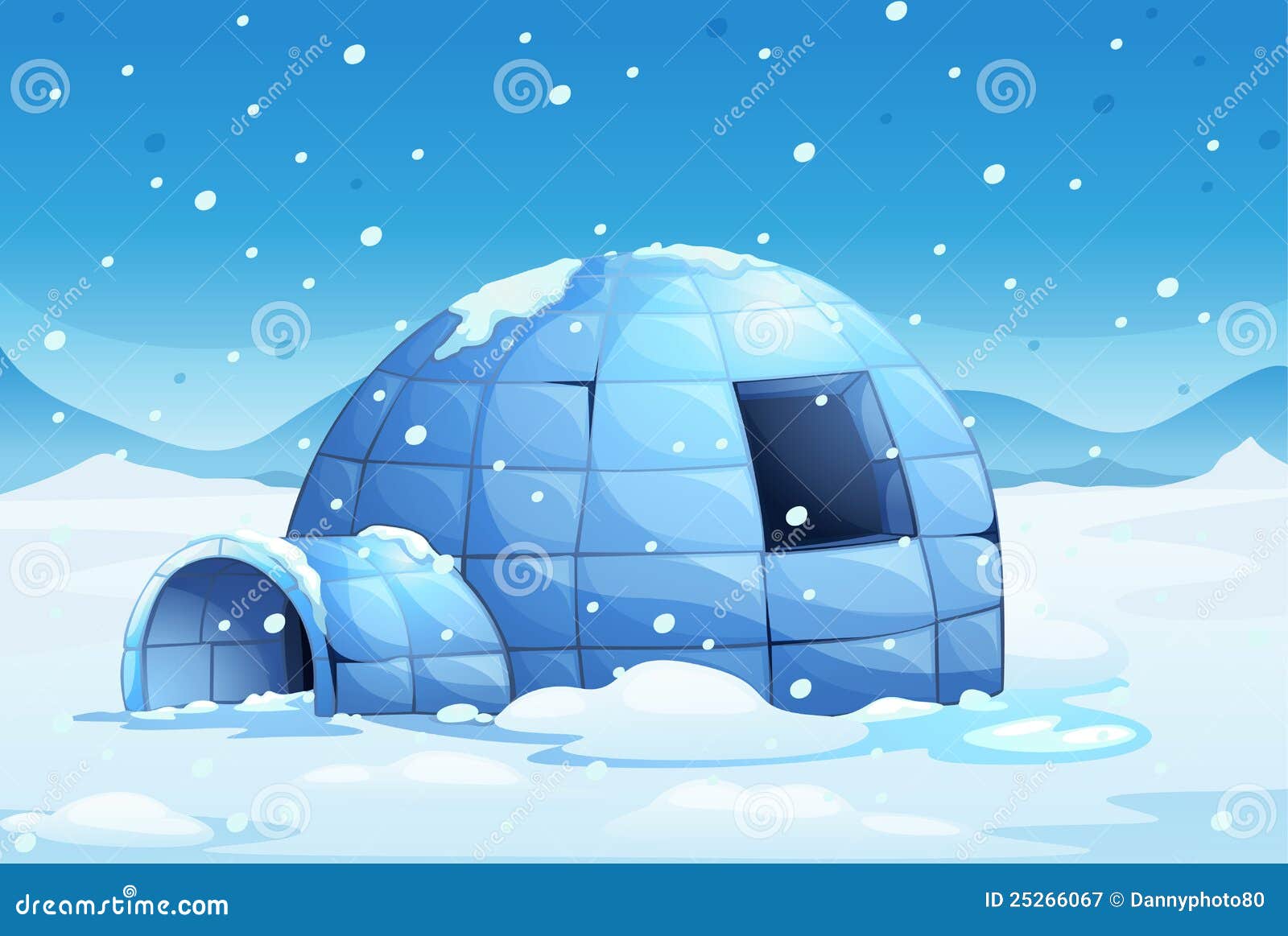 Igloo stock vector. Illustration of graphic, eskimos - 25266067