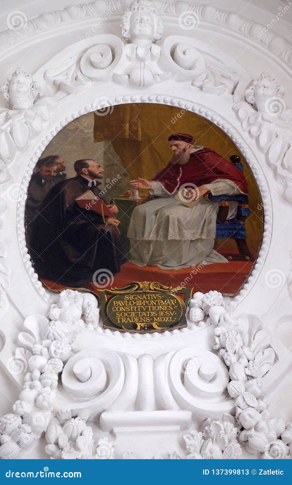 ignatius ` plan of the jesuits order`s organization was approved by pope paul iii in 1540, church of st. francis xavier in lucerne