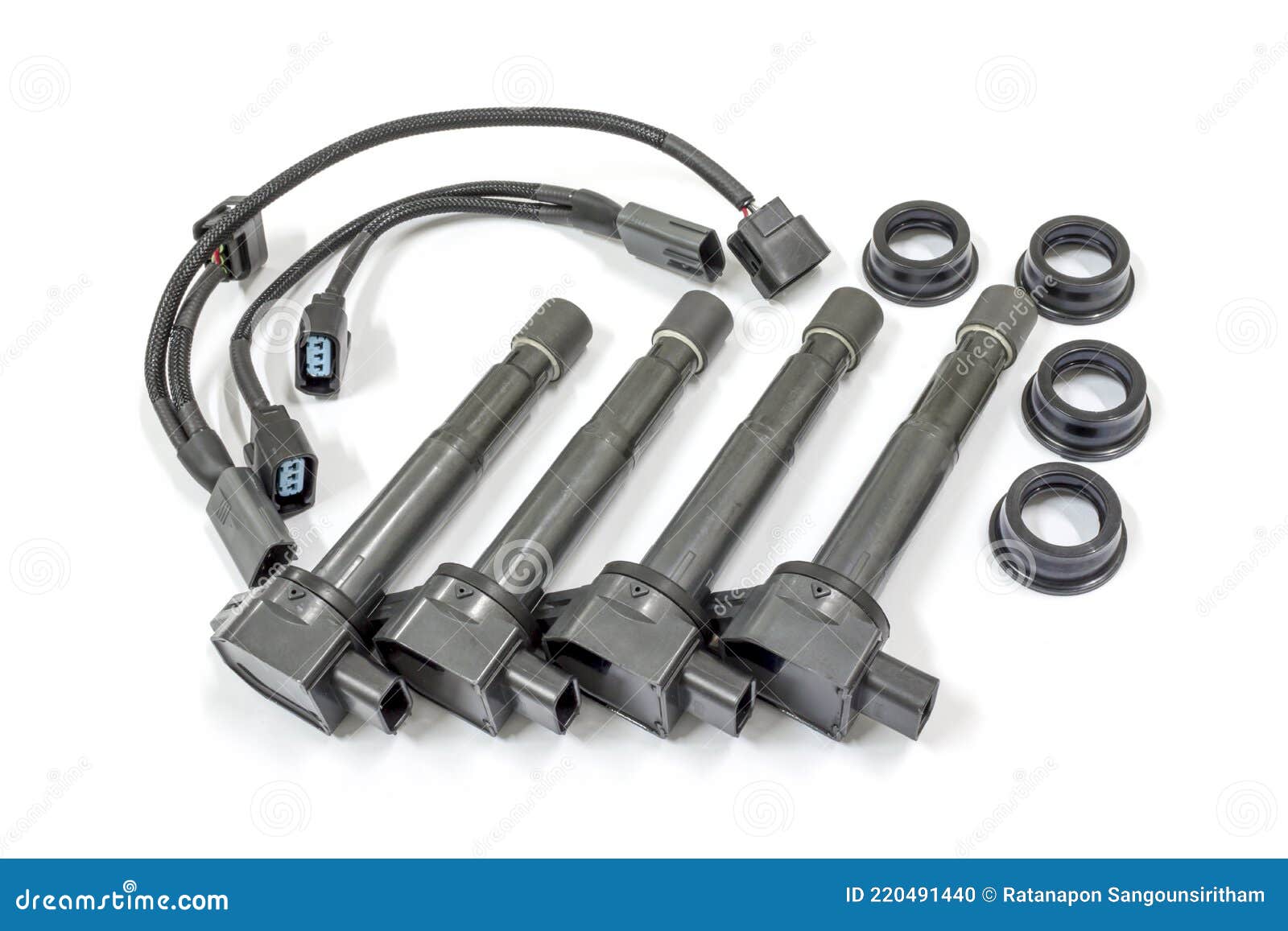 Ignition system distributor isolated on a white background Stock