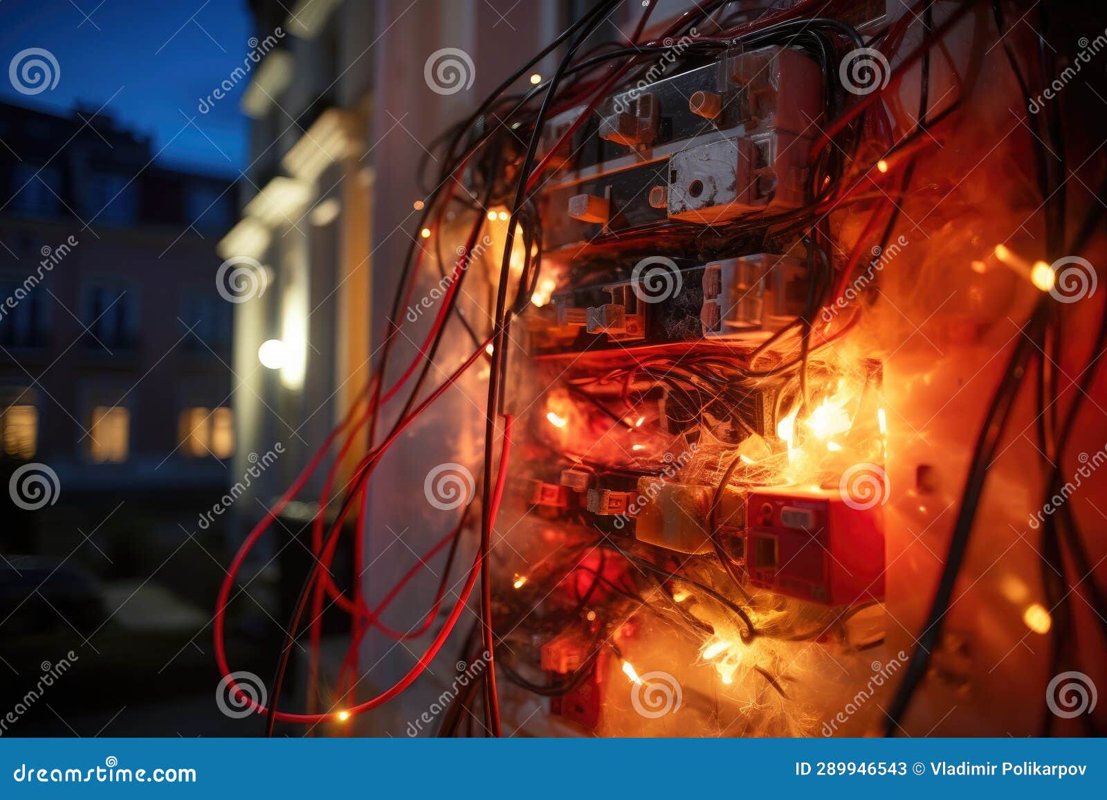 Ignition in the Electrical Panel Stock Image Image of energy