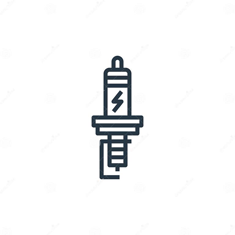 Ignition Icon Vector from Car Service Concept. Thin Line Illustration
