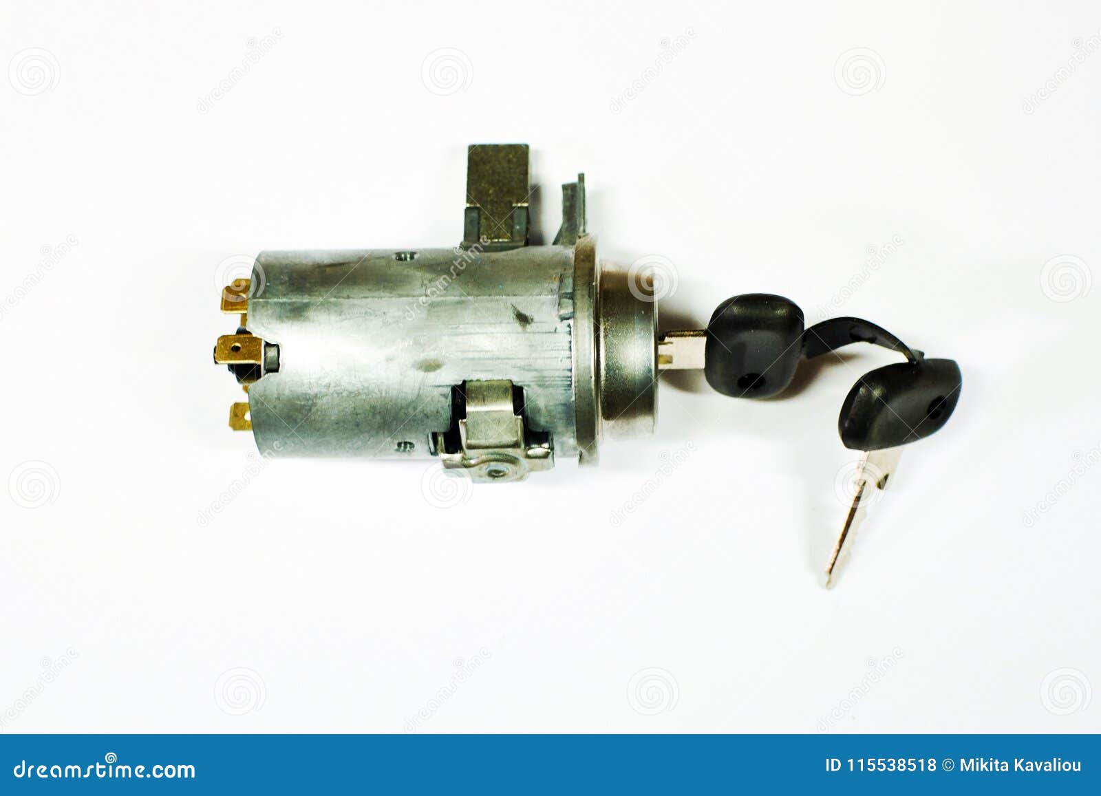 Ignition Lock with Car Key. Stock Photo Image of background, ignition