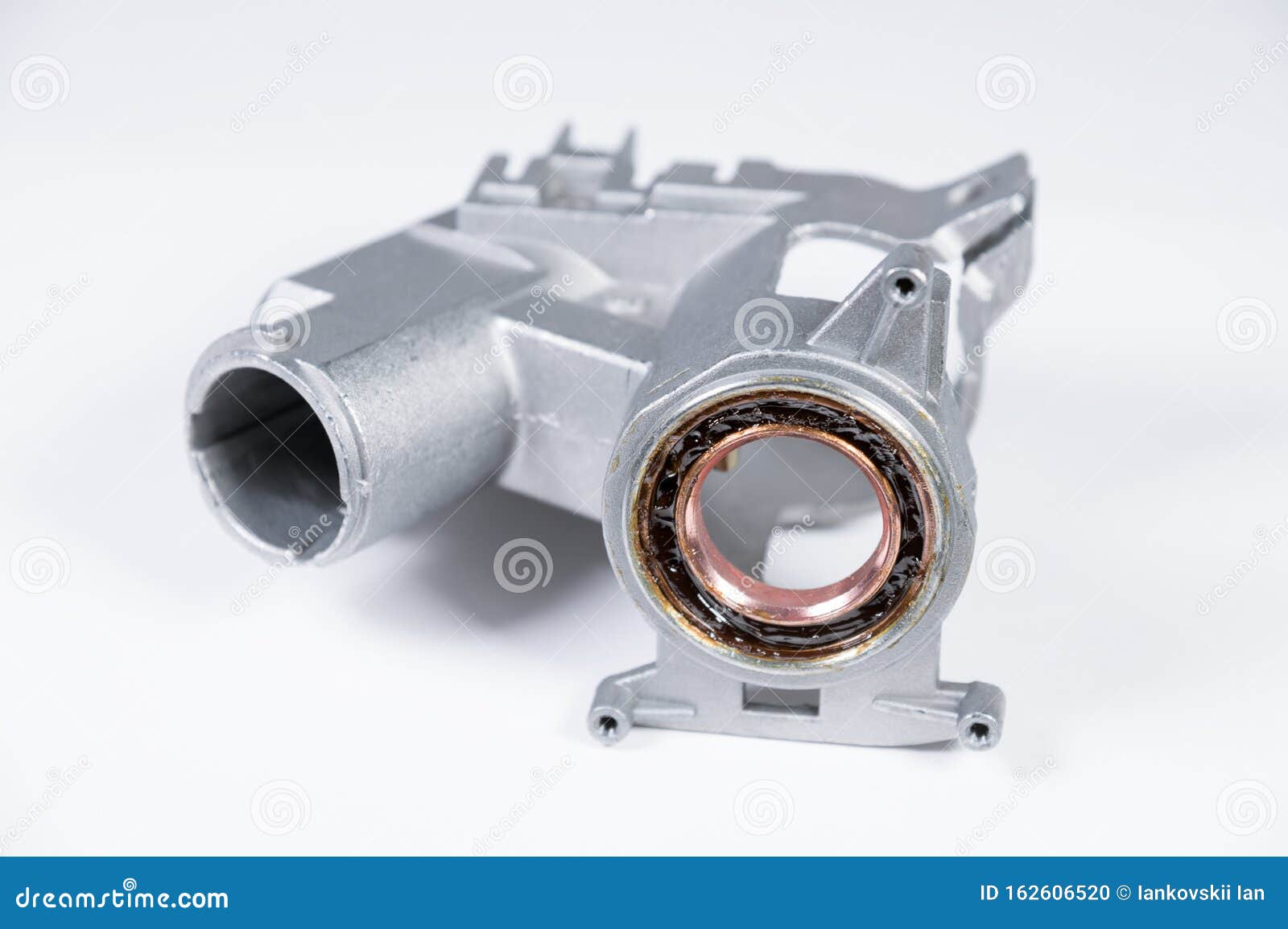 Ignition Lock Mounting with Steering Wheel Bearing. Gray Gradient