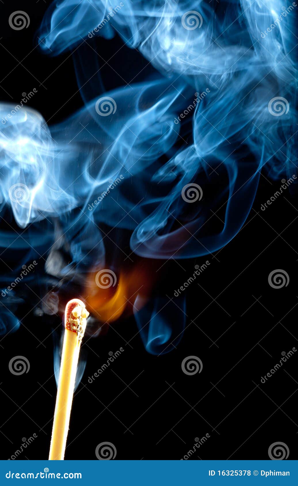 Ignition of Match with Smoke Stock Photo Image of combustion, explode 16325378