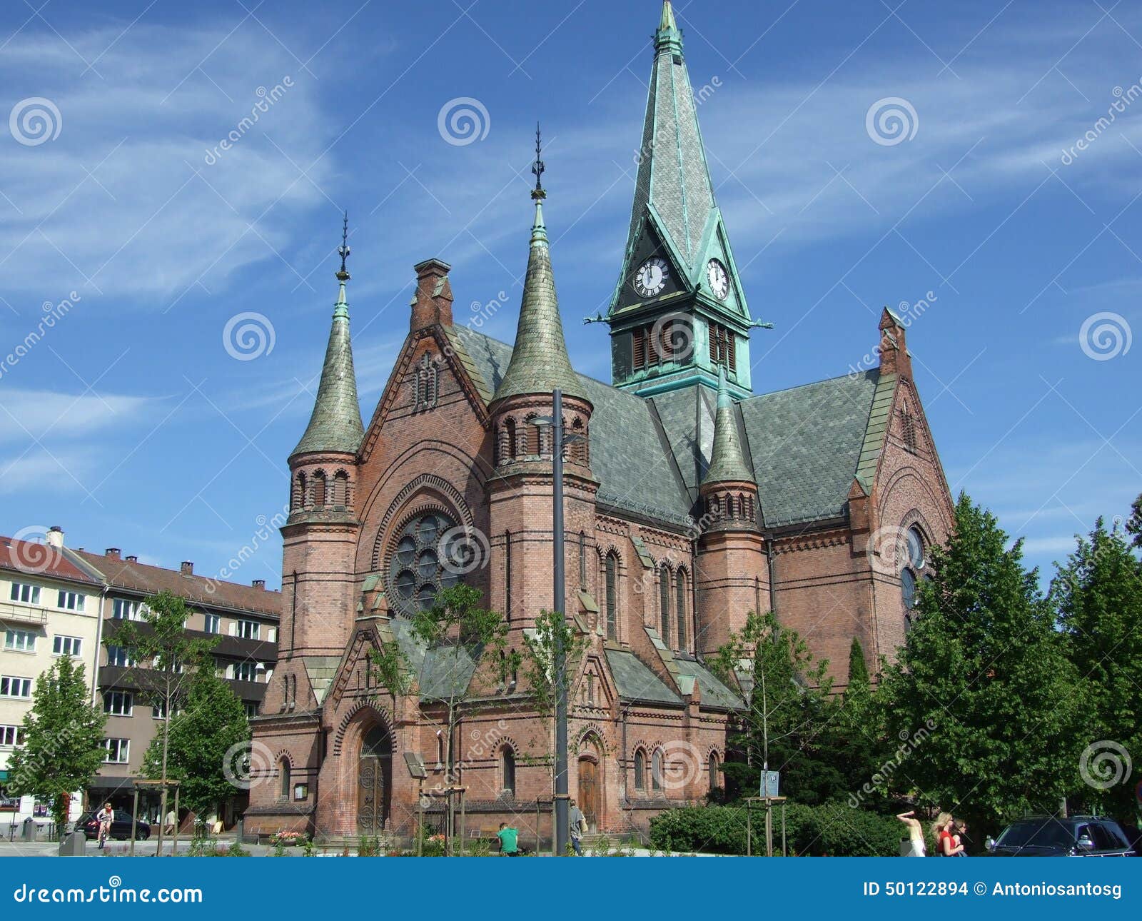 Igreja em Oslo foto de stock. Imagem de antigo, panorâmica 50122894