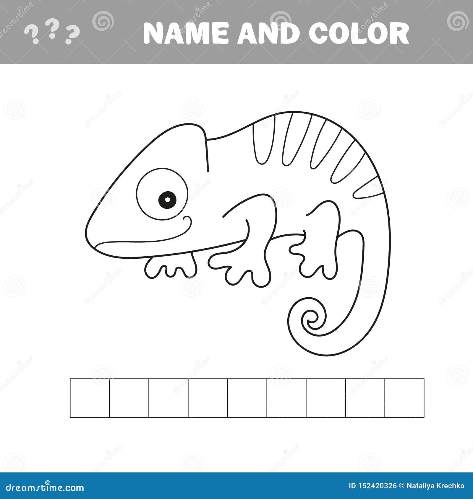 Desenhos para colorir de colorindo o camaleão pelos números  