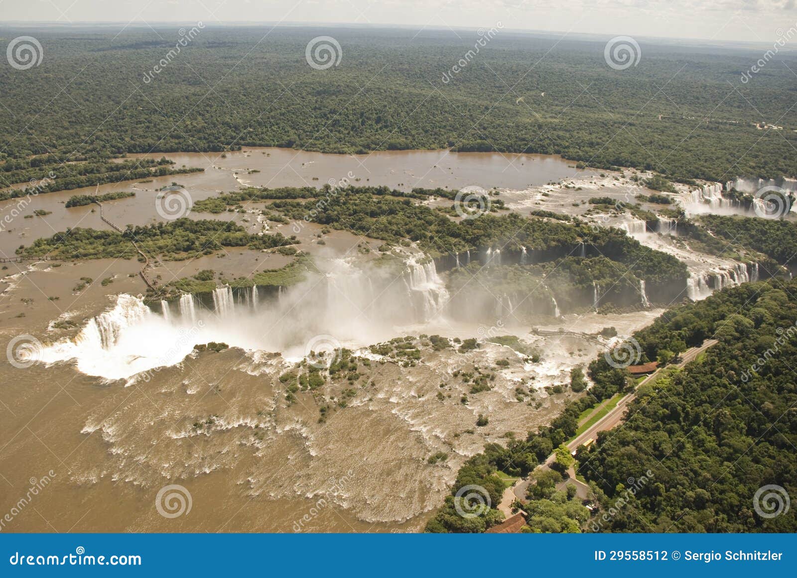 iguassu falls aerial view