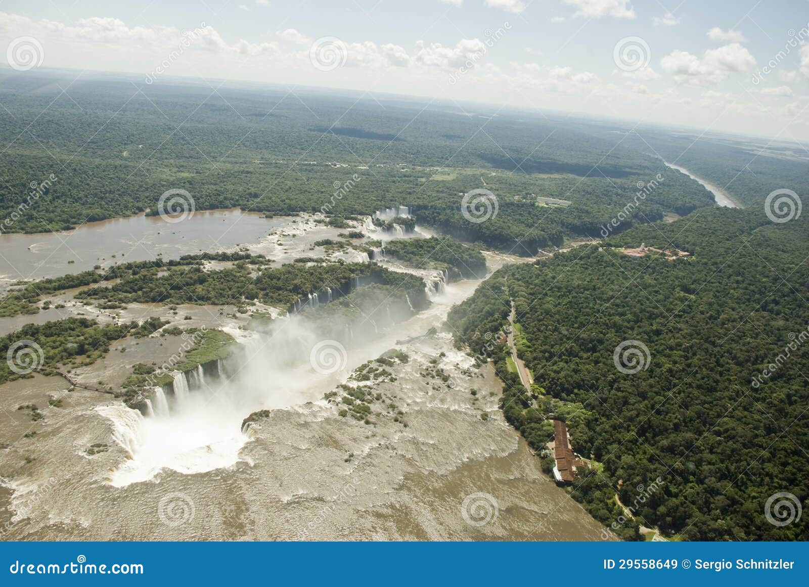 iguassu falls aerial view