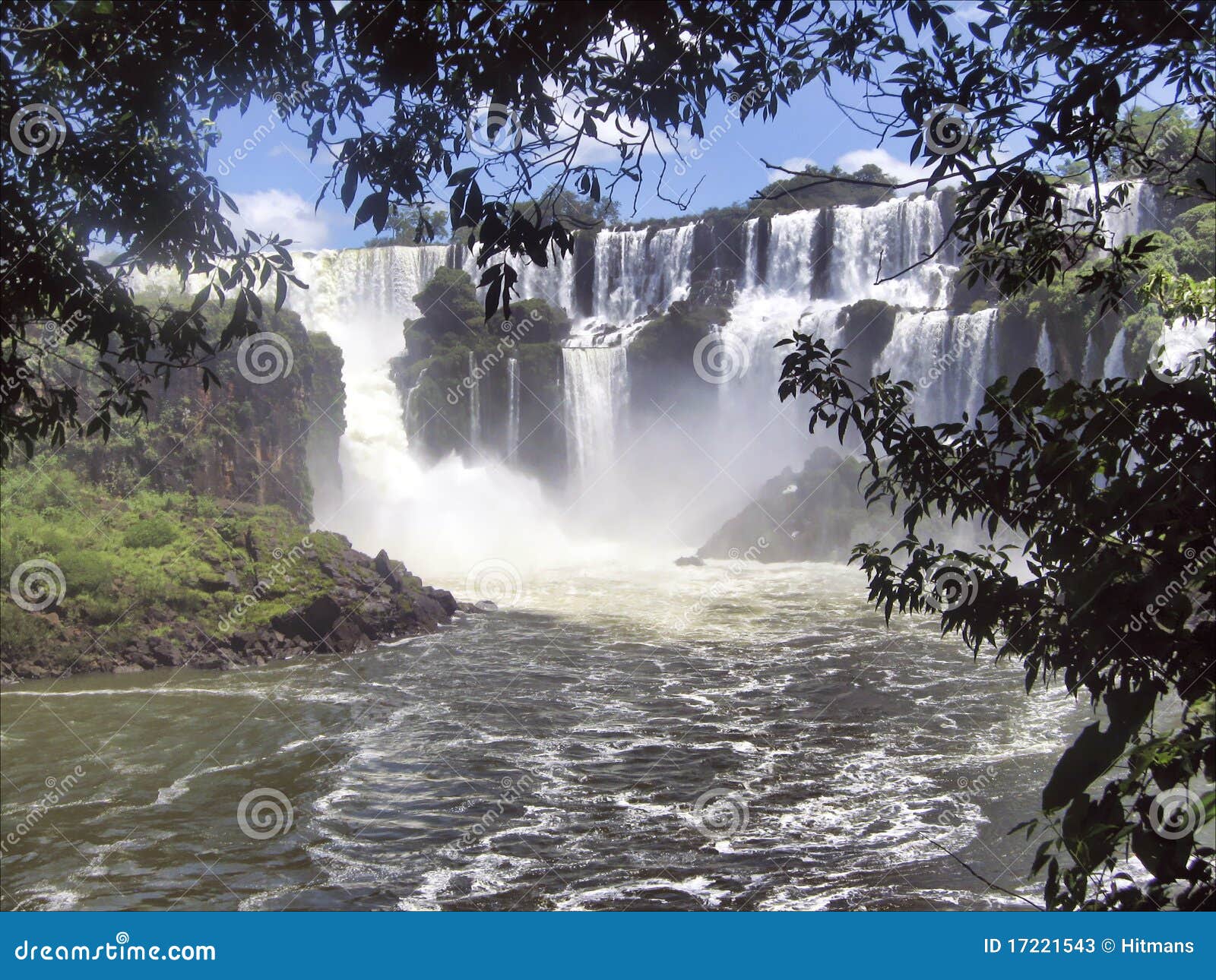 iguassu waterfalls in brazil argentina border