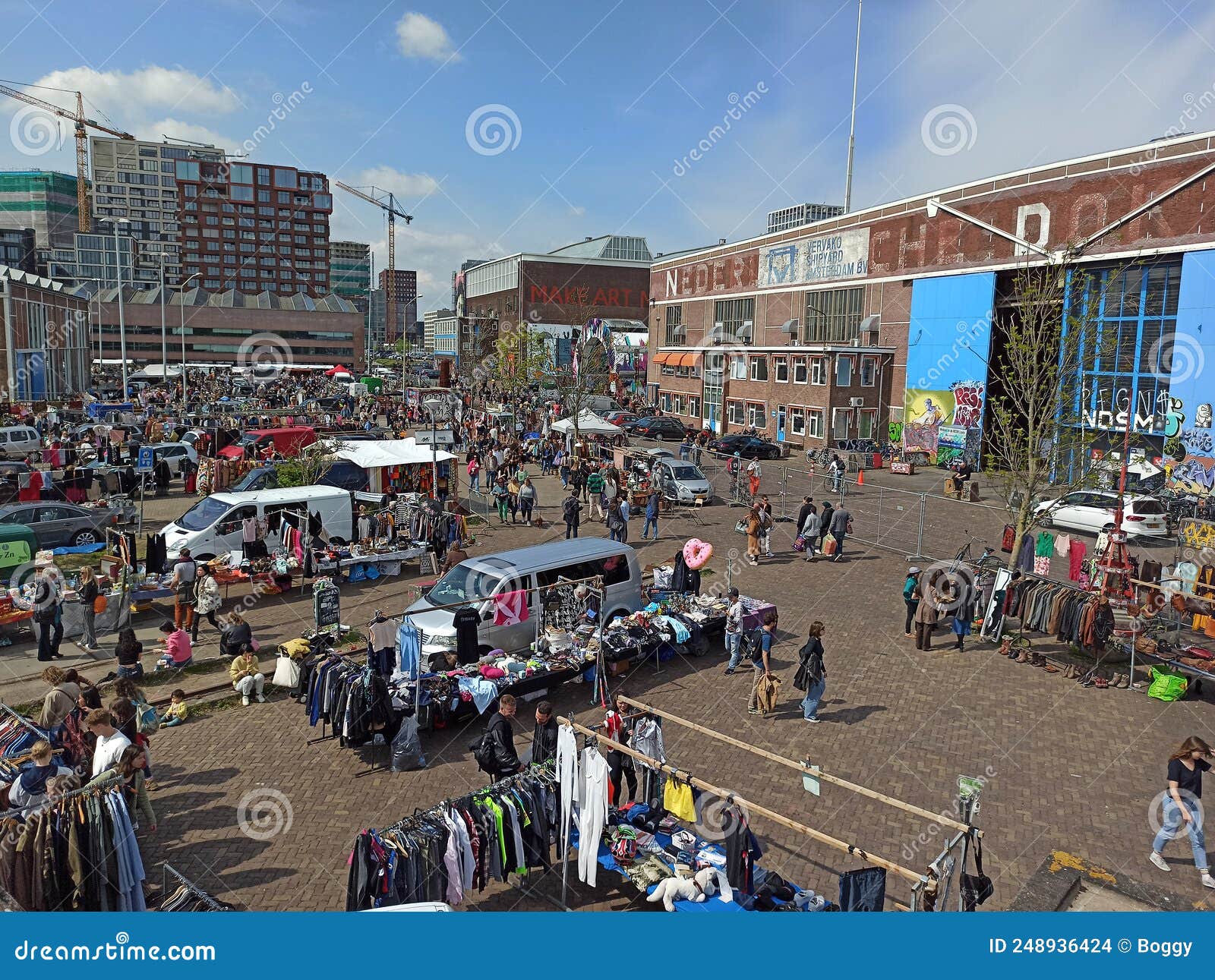 IJHallen Flea Market in Amsterdam, the Netherlands Editorial Stock