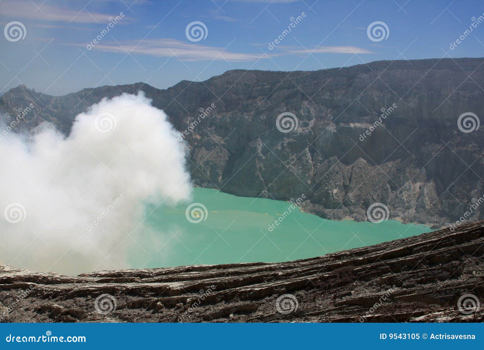 Ijen Vulkan  Auf Java Indonesien Stockbild Bild von 