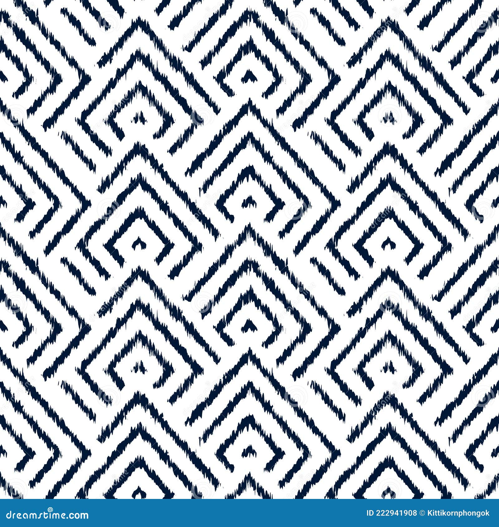 Ikat Seamless Pattern As Cloth, Curtain, Textile Design, Wallpaper