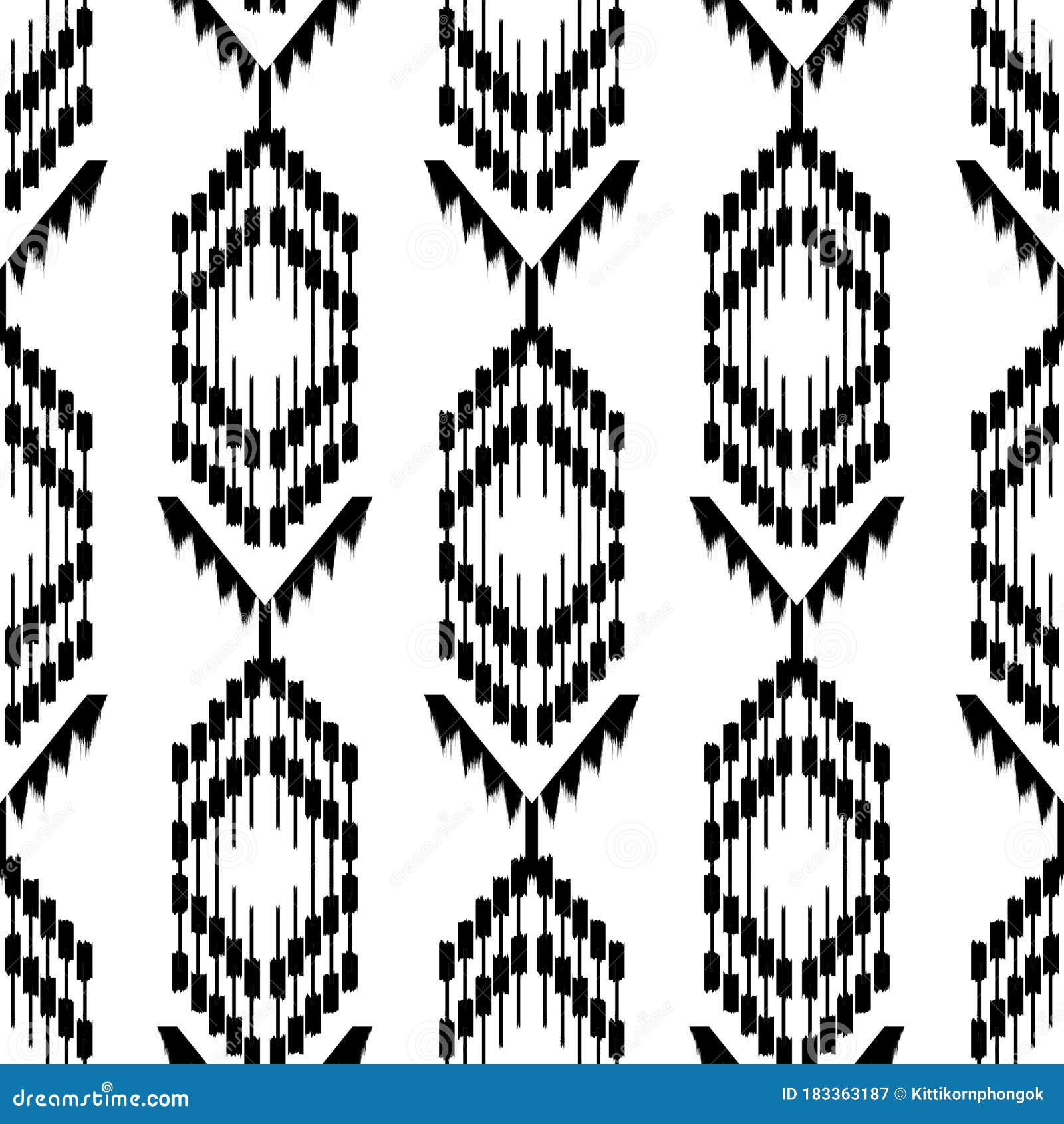 Ikat Seamless Pattern As Cloth, Curtain, Textile Design, Wallpaper ...