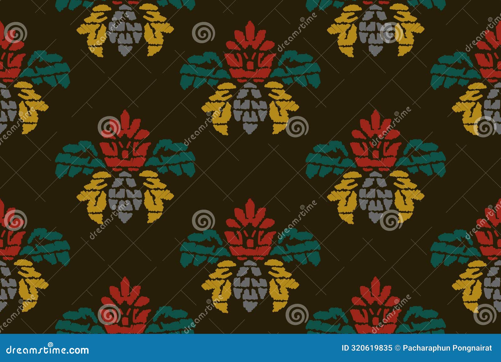 ikat seamless pattern tribal art embroidery, ikat stripe digital textile asian  for prints