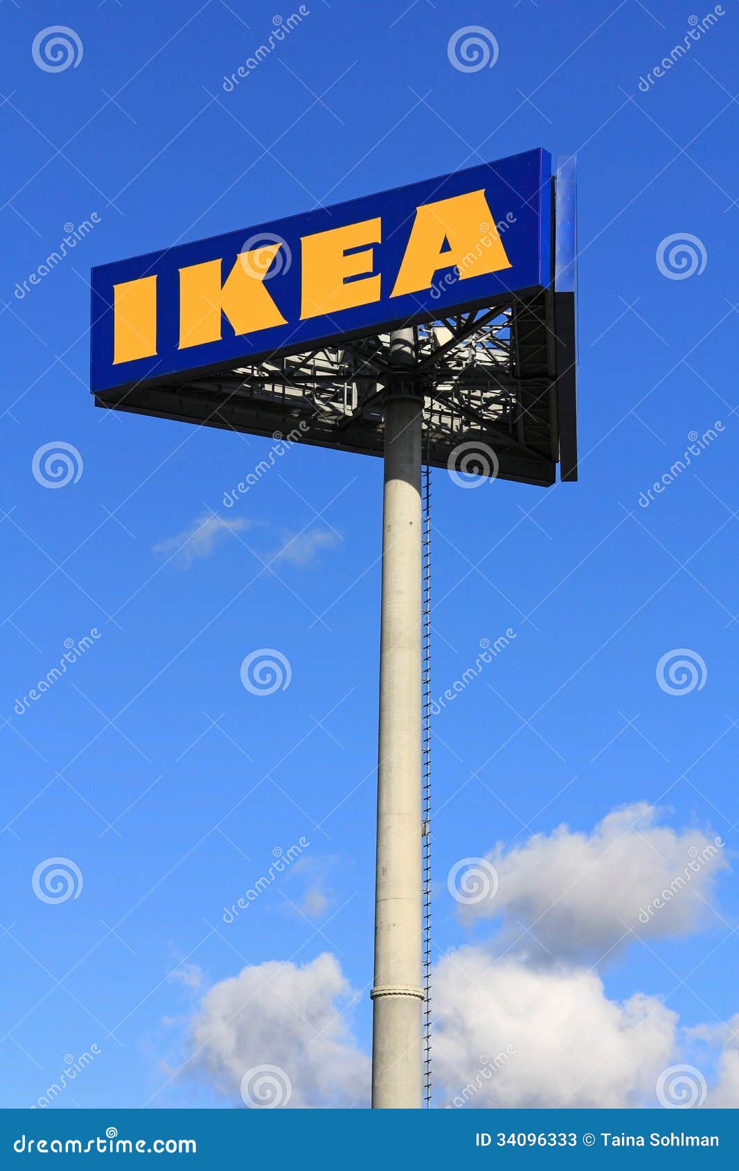 Intens postzegel lezing IKEA Sign Against Blue Sky with Some Clouds Editorial Stock Photo - Image  of furniture, icon: 34096333
