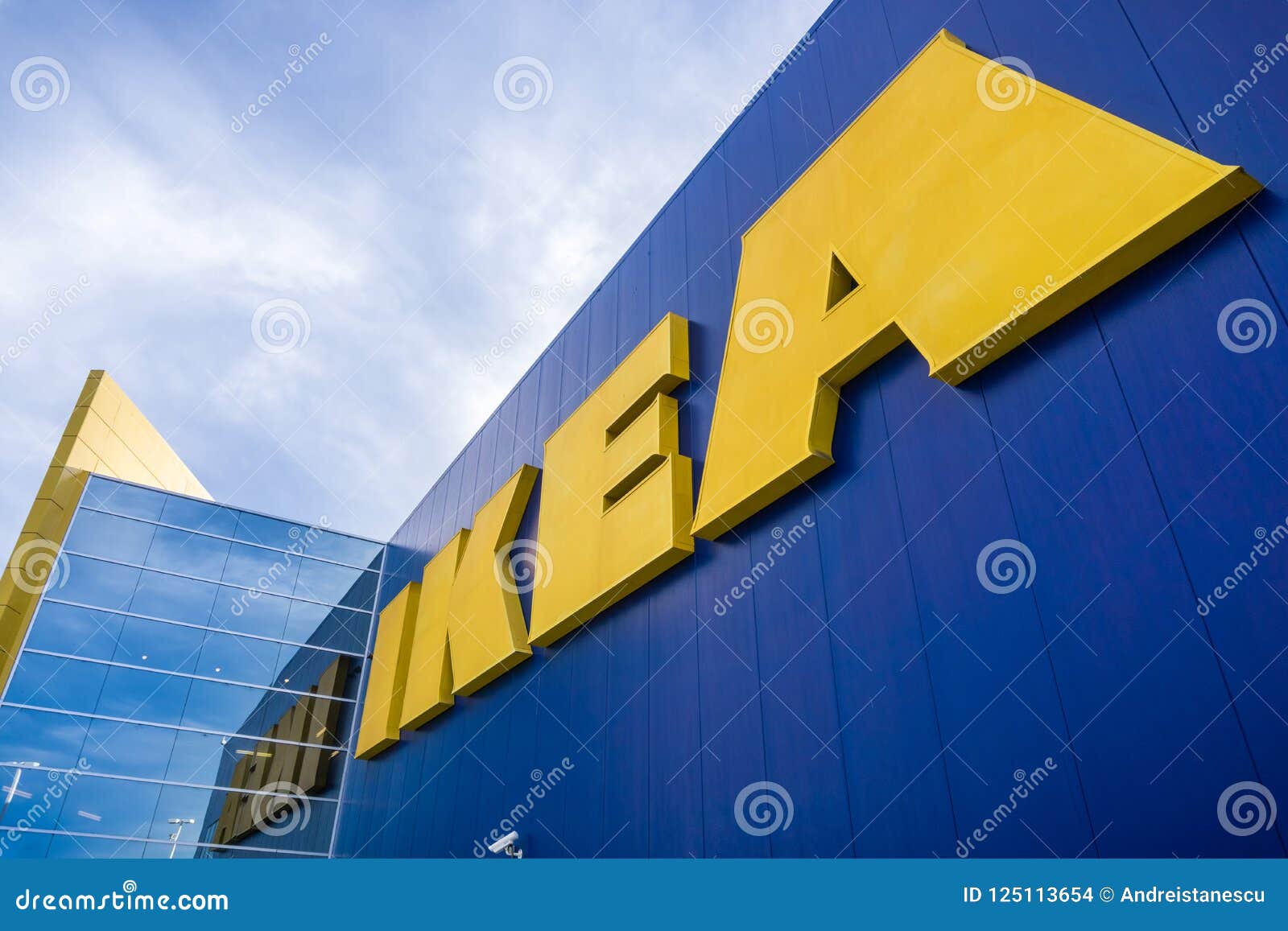 Schotel diameter moeilijk tevreden te krijgen IKEA store logo editorial stock image. Image of business - 125113654