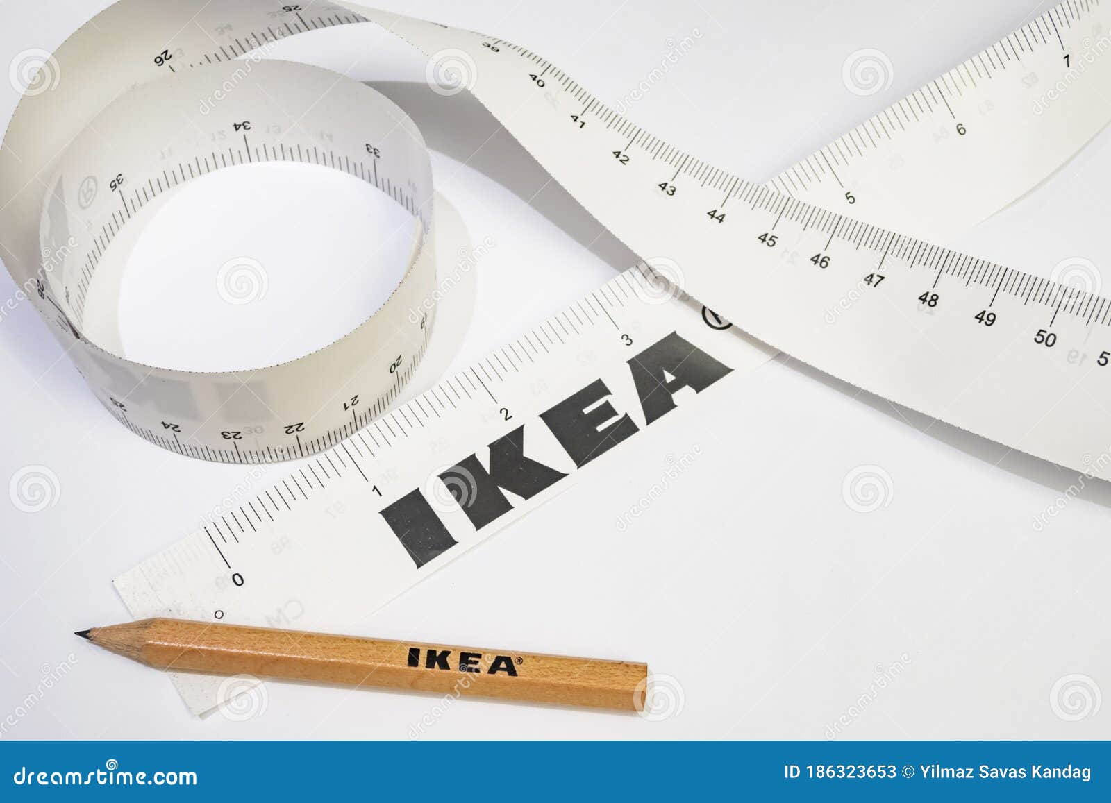 White Paper Tape Measure Stock Photo - Download Image Now - Ikea