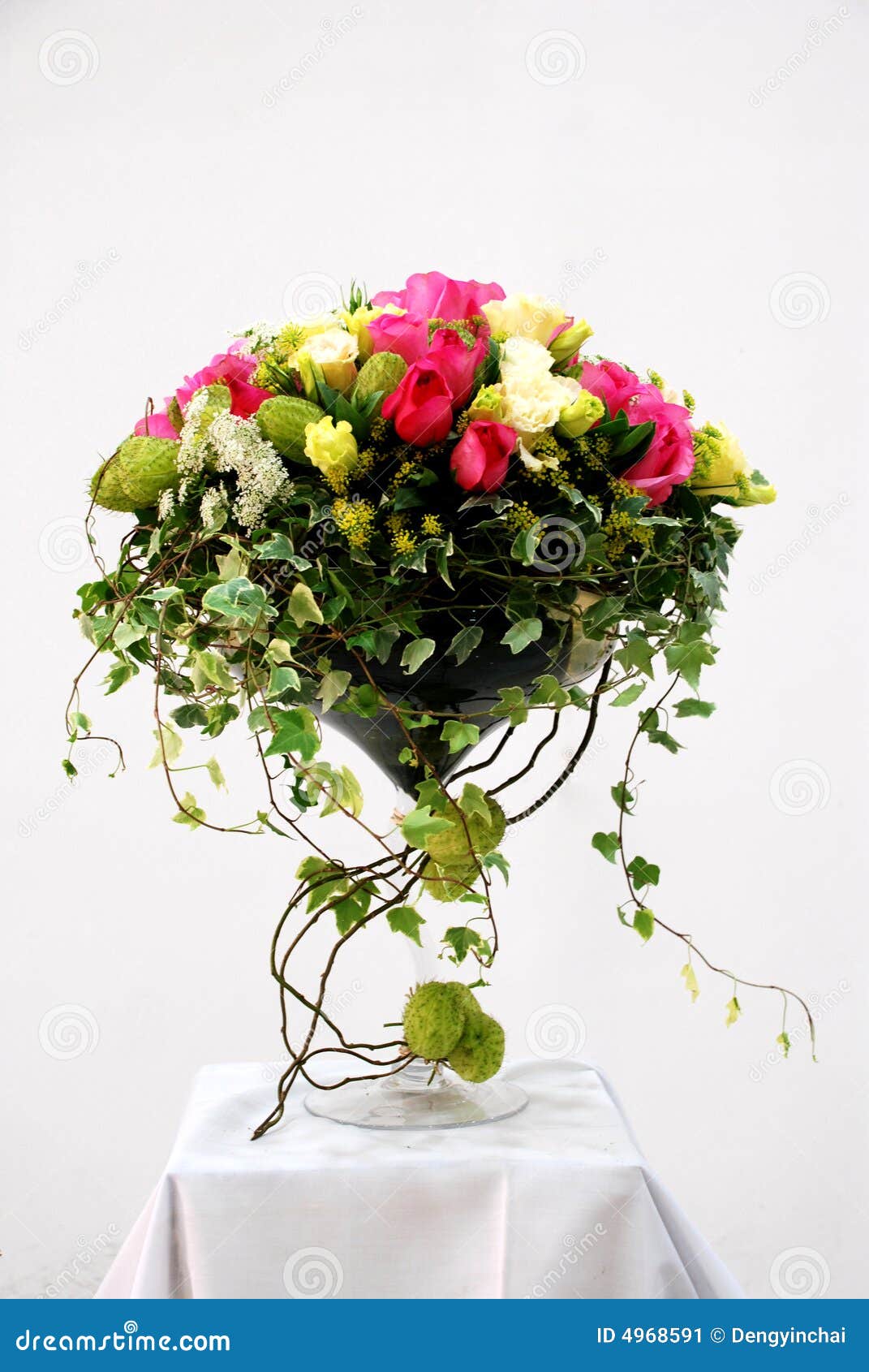 The ikebana flowers stock image. Image of ornament, roses 4968591