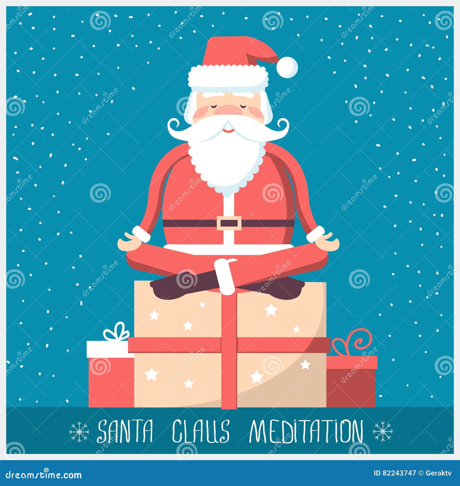 Immagini Natale Yoga.Il Babbo Natale Che Fa Meditazione Di Yoga E Che Si Siede Sulla Grande Scatola Attuale Illustrazione Vettoriale Illustrazione Di Bianco Regalo 82243747