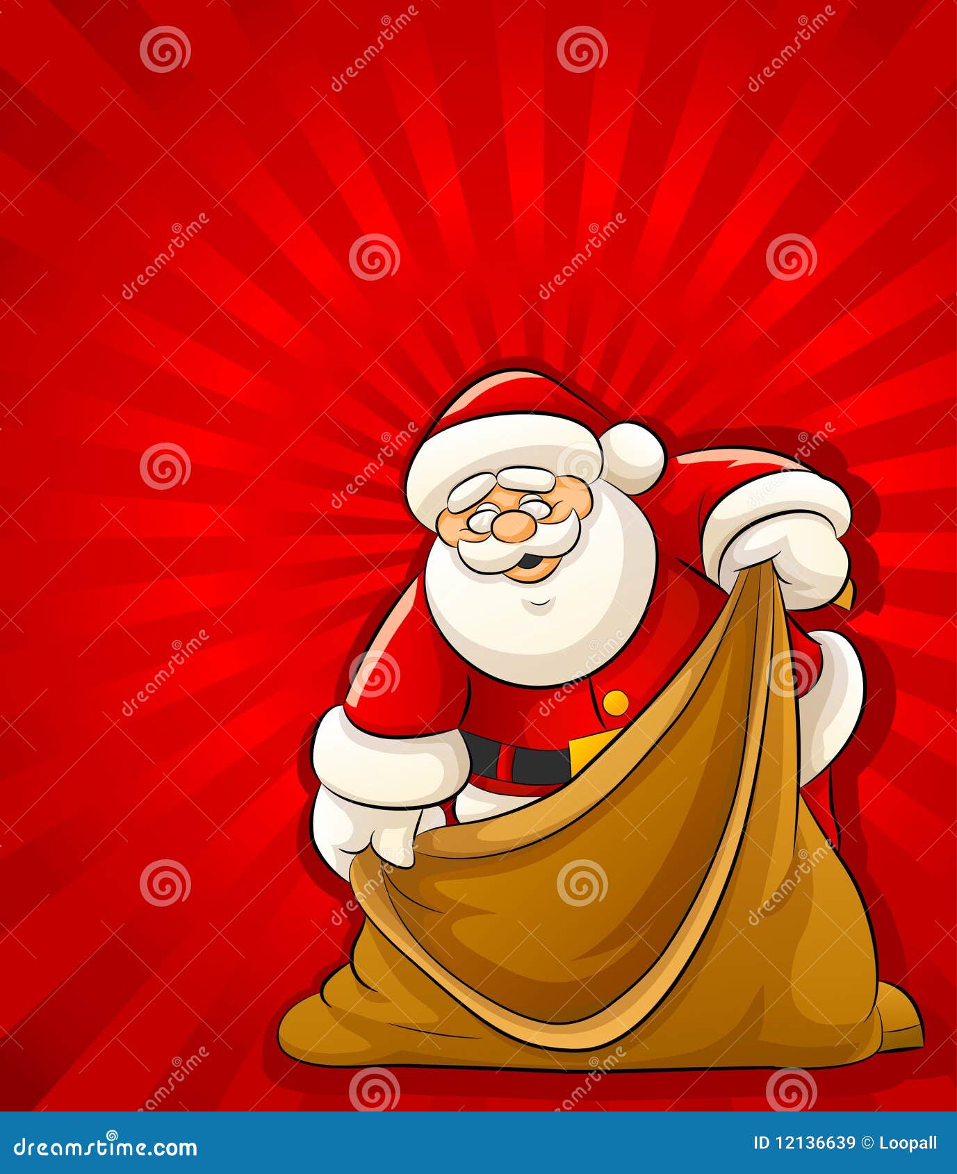 Sacco Per Regali Di Natale.Il Babbo Natale Con Il Sacco Vuoto Per I Regali Di Natale Illustrazione Vettoriale Illustrazione Di Vuoto Sacchetto 12136639