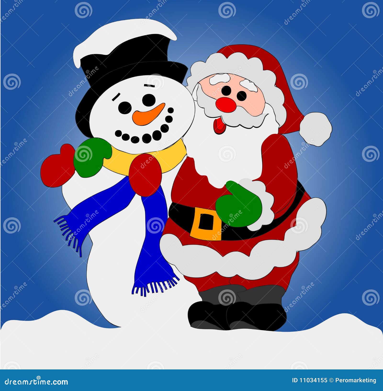 Il Babbo Natale e pupazzo di neve