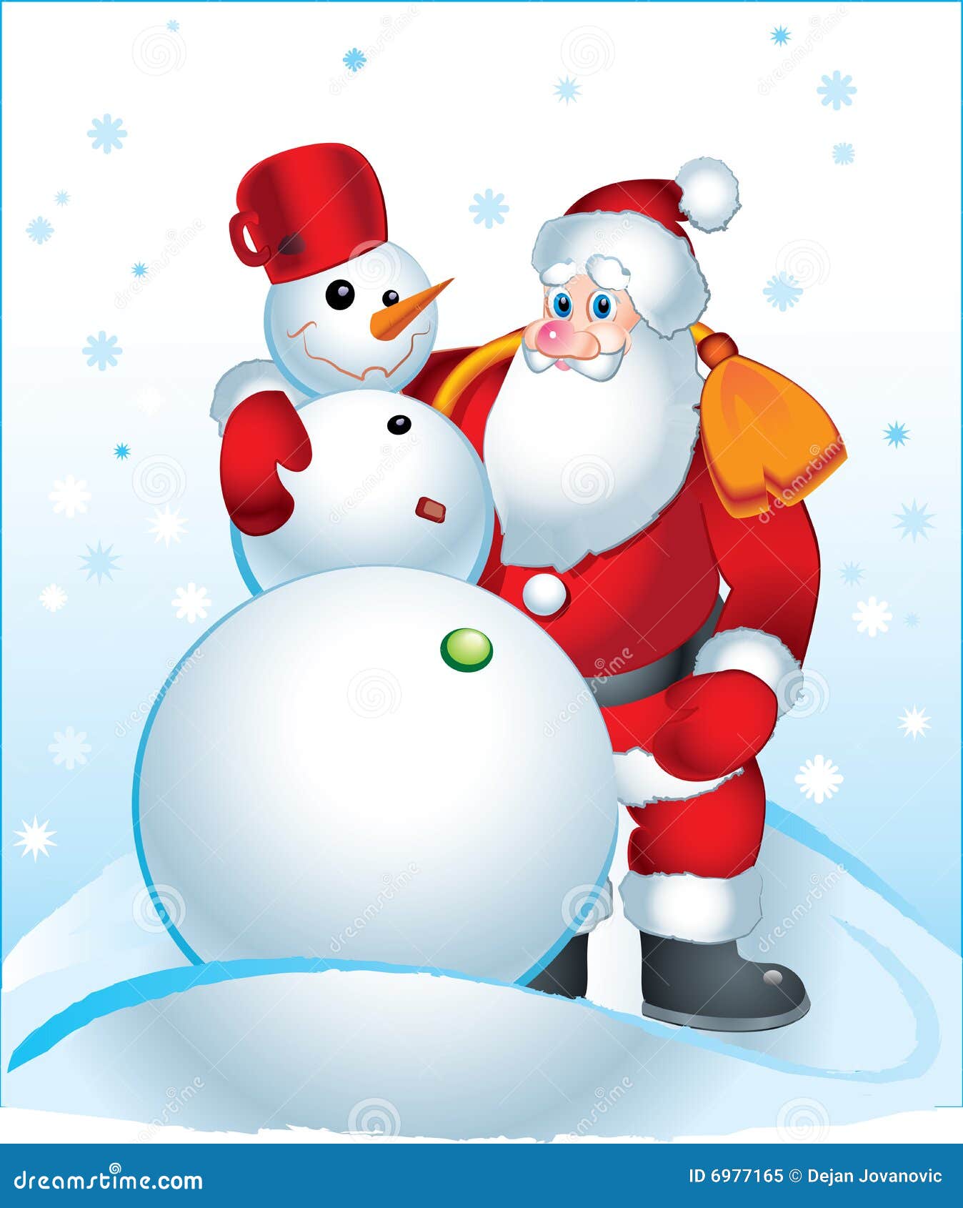 Il Babbo Natale e pupazzo di neve