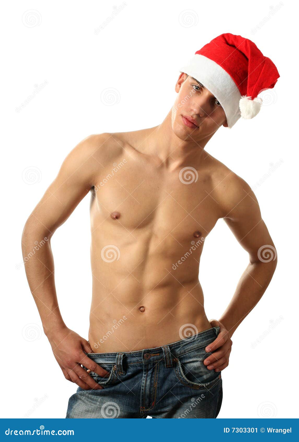 Foto Di Uomini Vestiti Da Babbo Natale.Il Babbo Natale Sexy Immagine Stock Immagine Di Claus 7303301