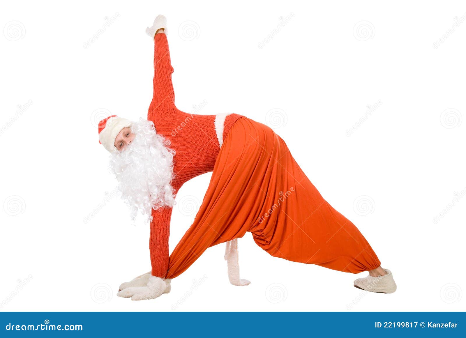 Immagini Natale Yoga.Il Babbo Natale Sta Facendo L Yoga Immagine Stock Immagine Di Rosso Festa 22199817