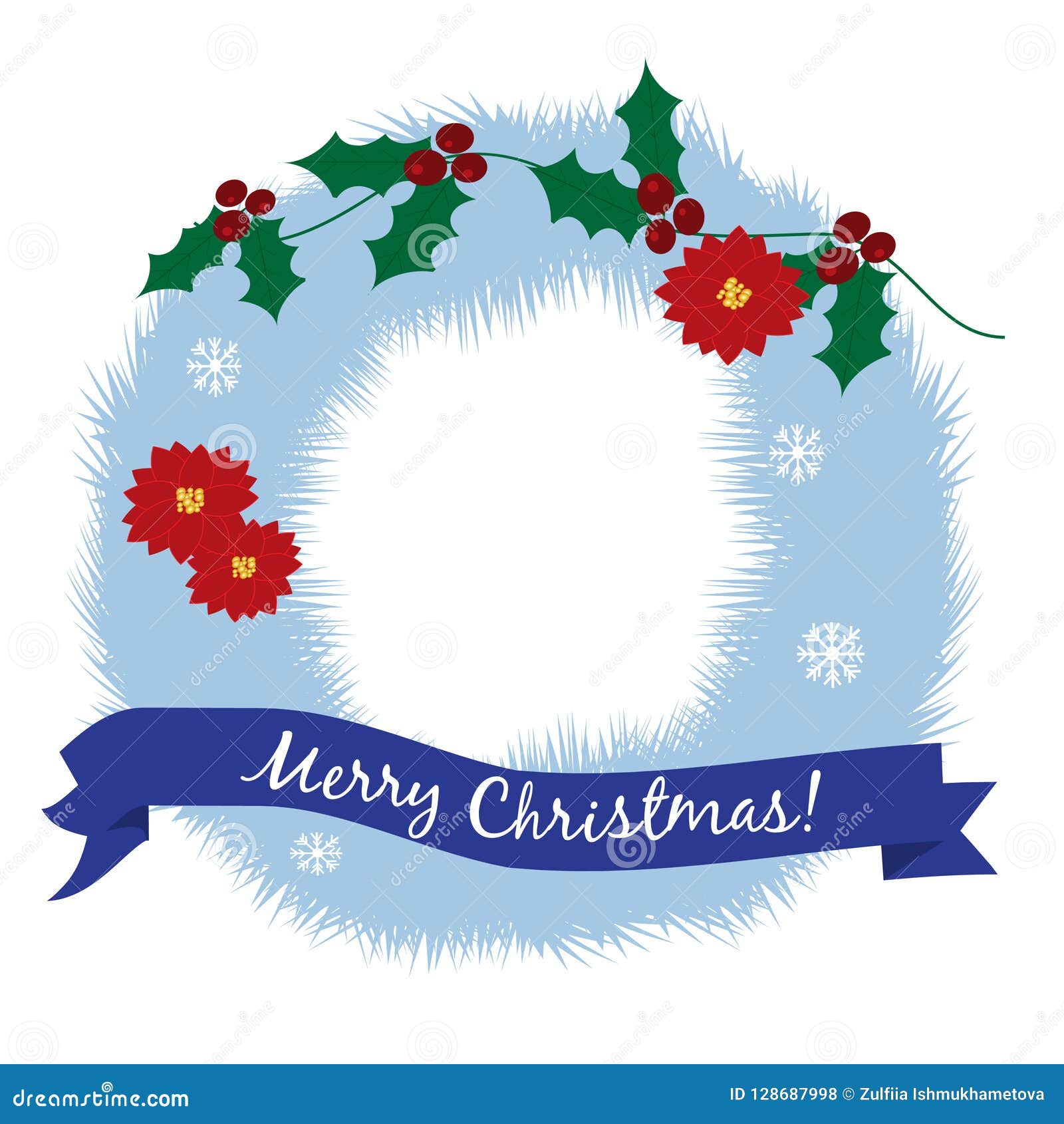 Babbo Natale Blu.Il Babbo Natale Su Una Slitta Corona Di Natale In Un Colore Blu Illustrazione Vettoriale Illustrazione Di Decorazione Handwritten 128687998