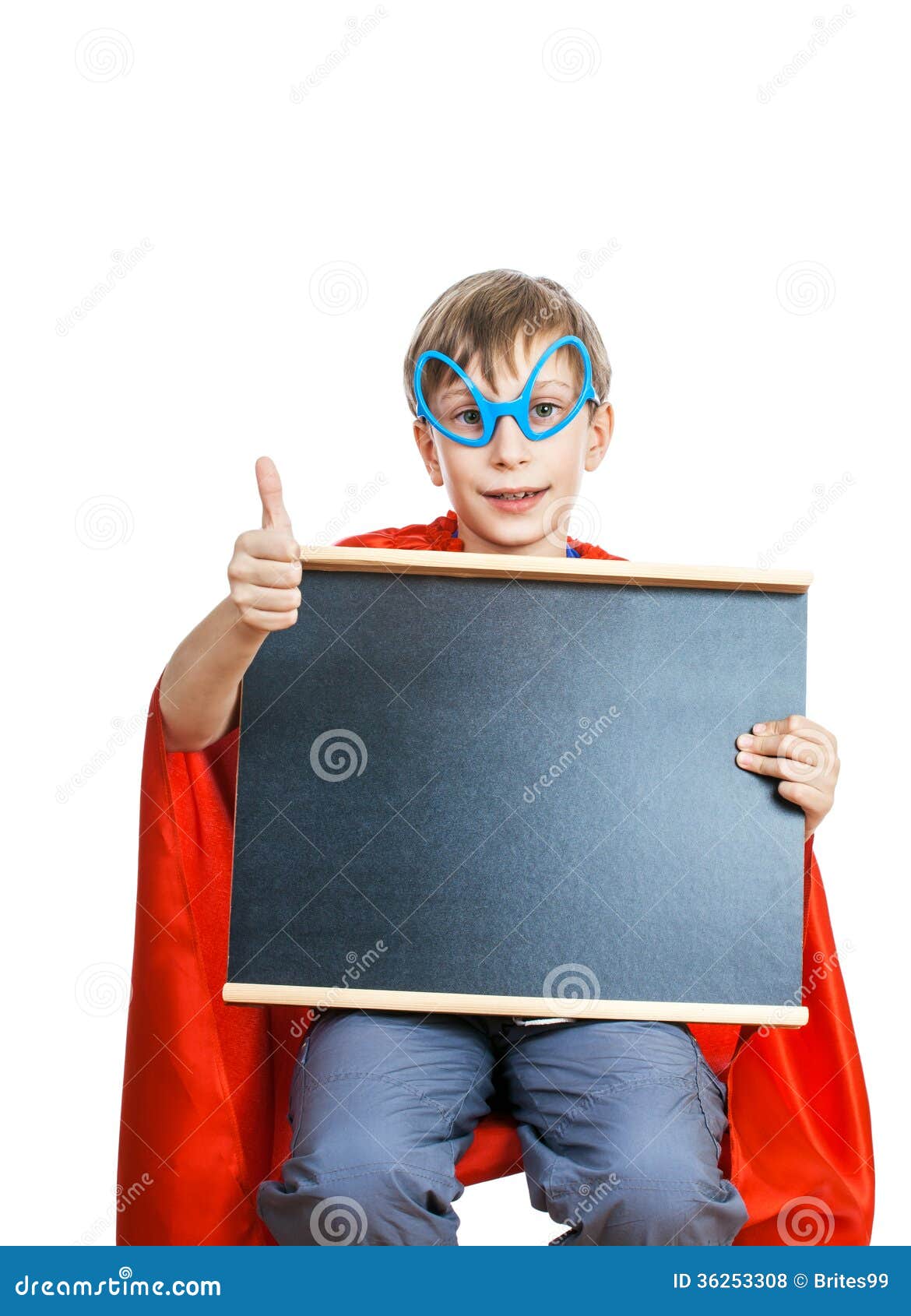 Il Bello Bambino Vestito Come Superman Tiene Sorridere Nero Rettangolare  Del Bordo Fotografia Stock - Immagine di goda, isolato: 36253308