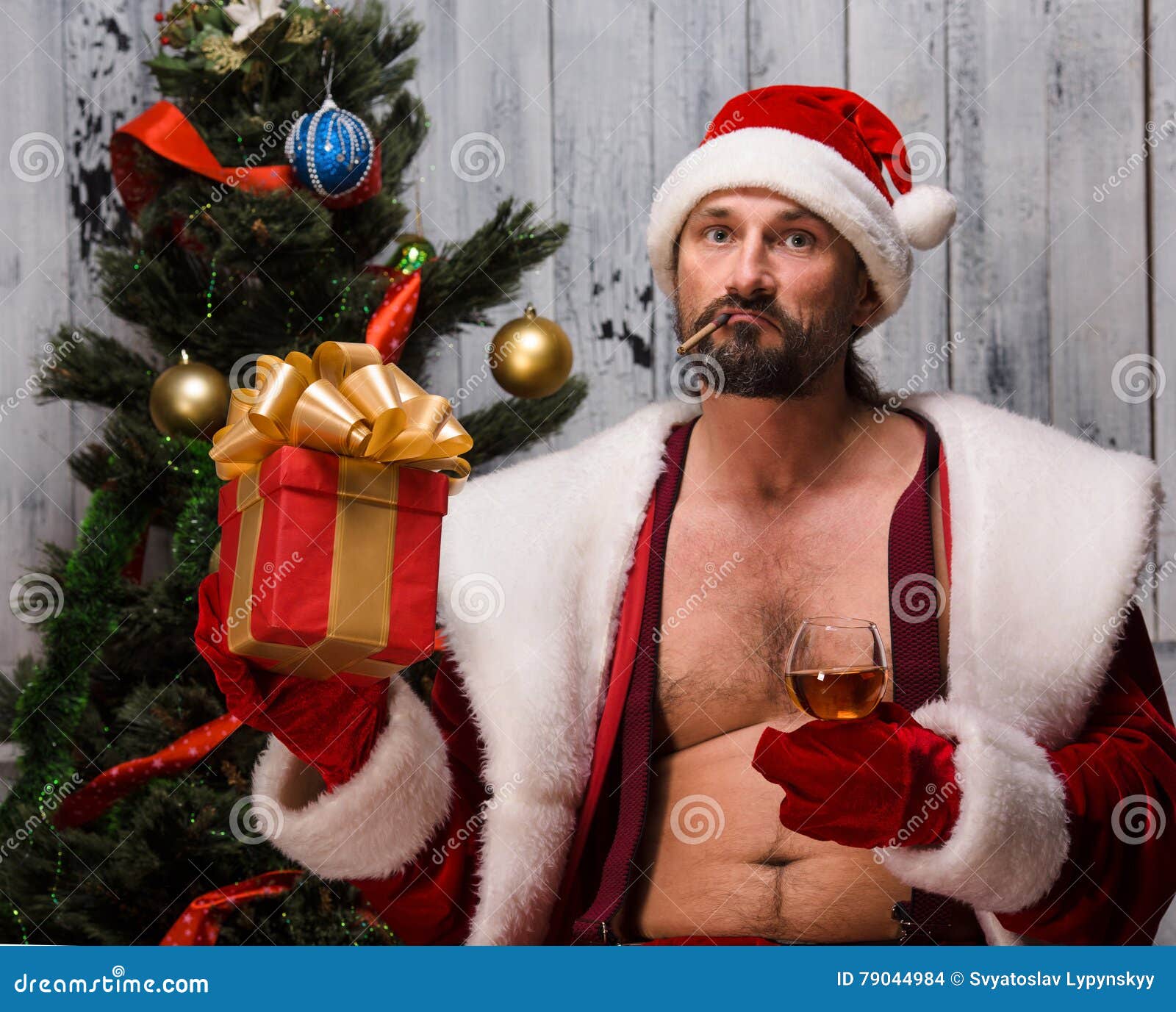 Il Cattivo Babbo Natale Fotografia Stock. Immagine Di Costume - 79044508 - Foto 5