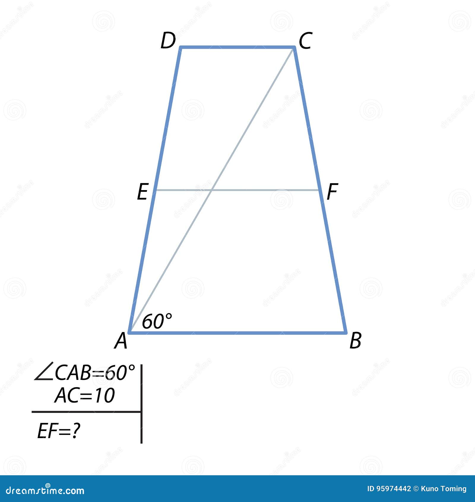 Trapezio Isoscele Inscritto In Una Semicirconferenza Formule Il Compito Di Individuazione Della Linea Media Del Trapezio