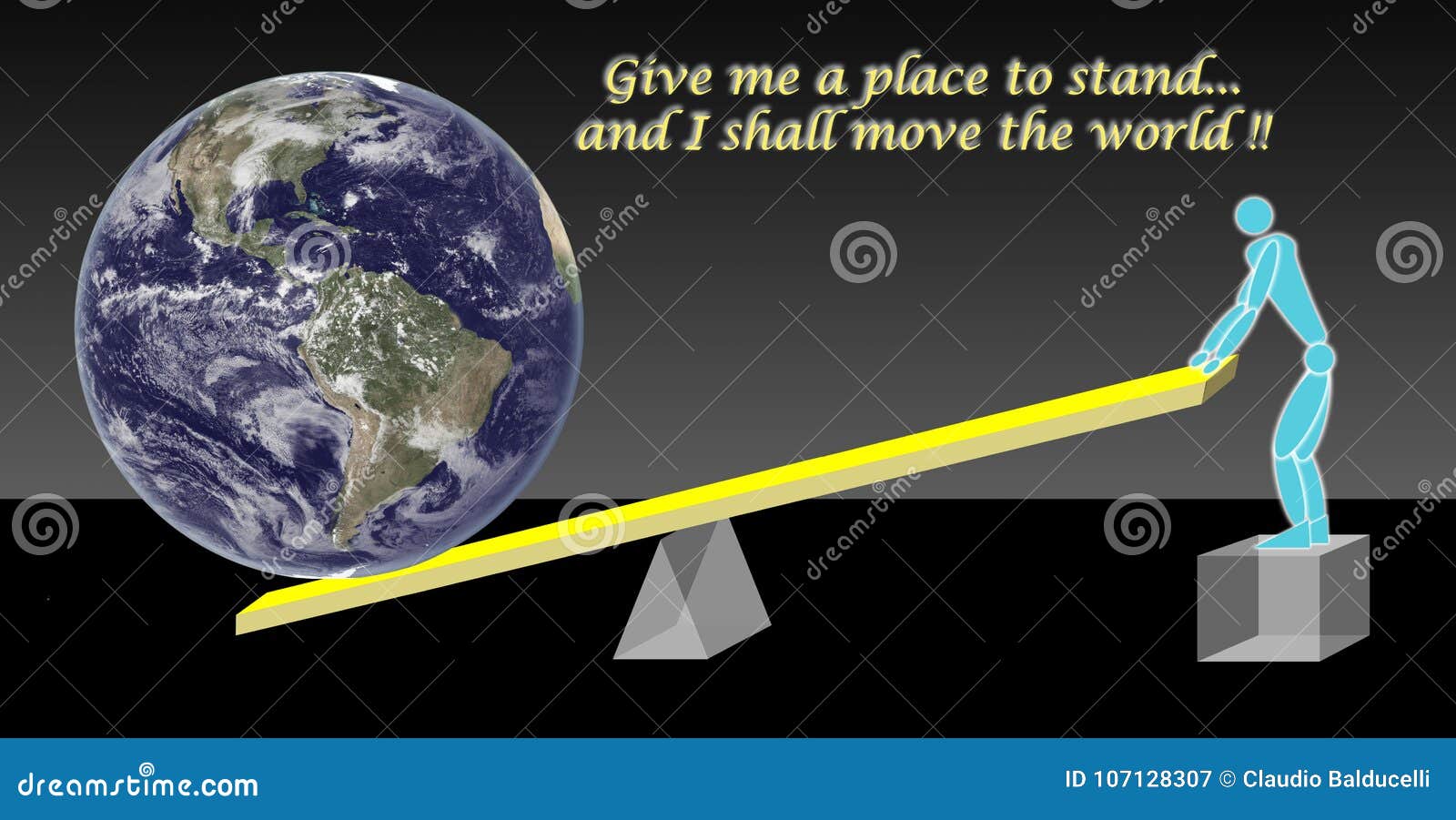 Il Concetto Della Leva Da Archimede Illustrazione di Stock