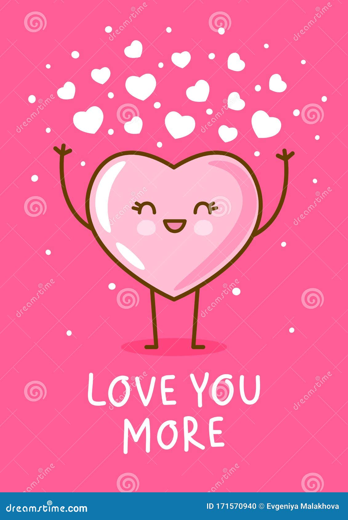 Il Cuore Di Kawaii Emoji Su Sfondo Rosa Il Personaggio Di Vector Per San  Valentino è Un Bel Design Illustrazione Vettoriale - Illustrazione di  sensibilità, bello: 171570940
