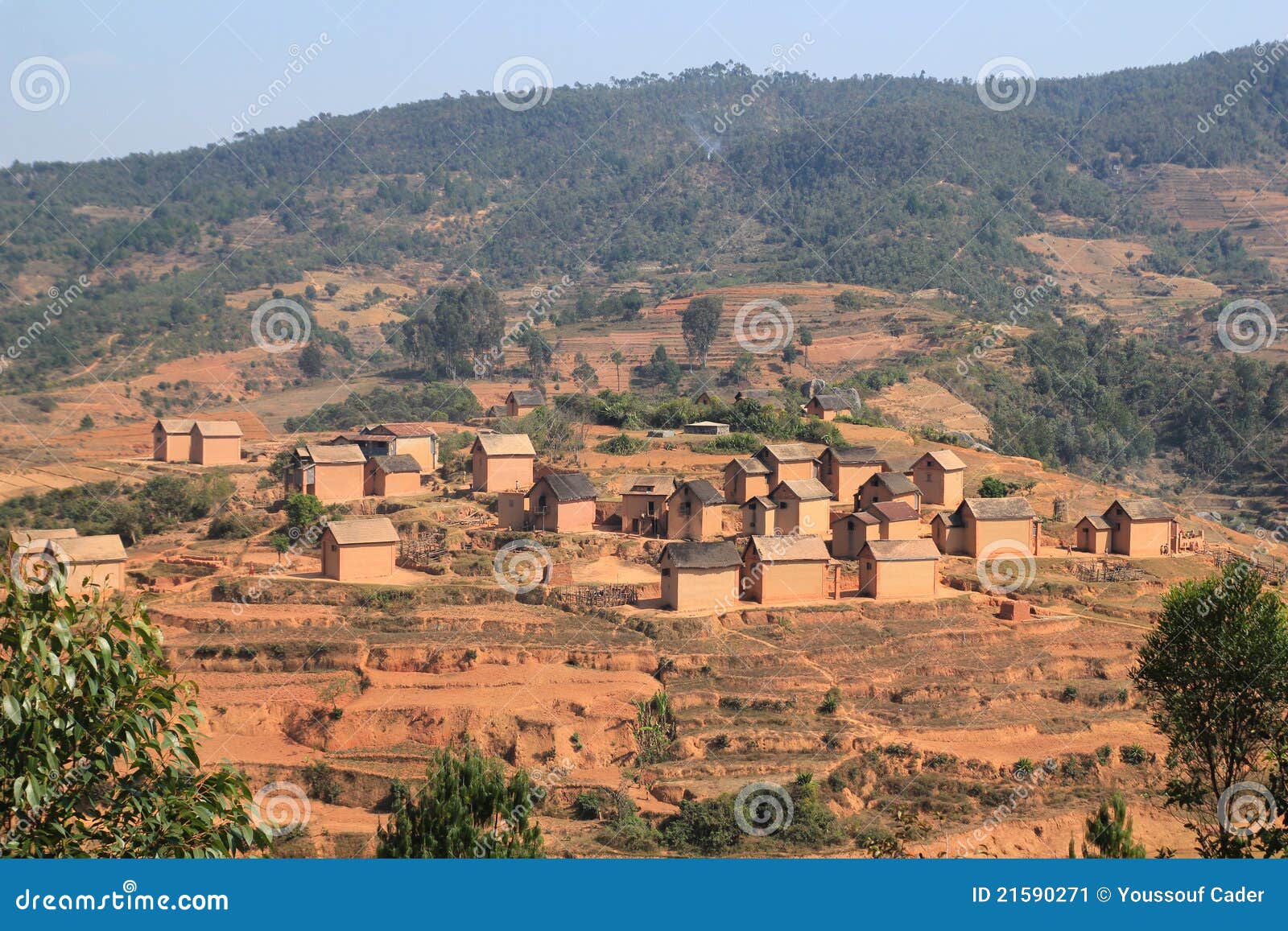 Il Madagascar. Piccolo villaggio agricolo nel Madagascar