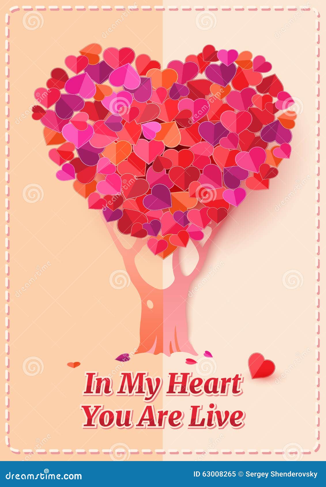 Il mio cuore illustrazione vettoriale. Illustrazione di saluto 63008265