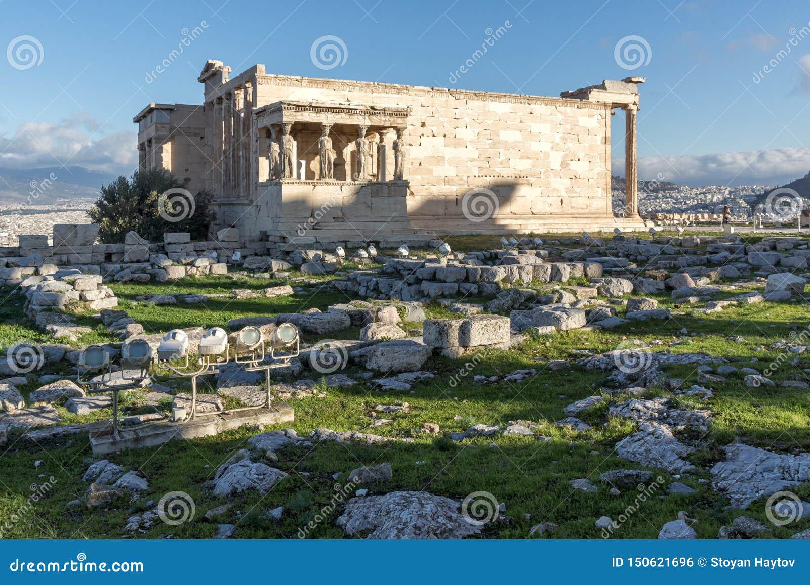Statue Antiche Delle Cariatidi, Tempio Di Erechteion, Grecia Fotografia