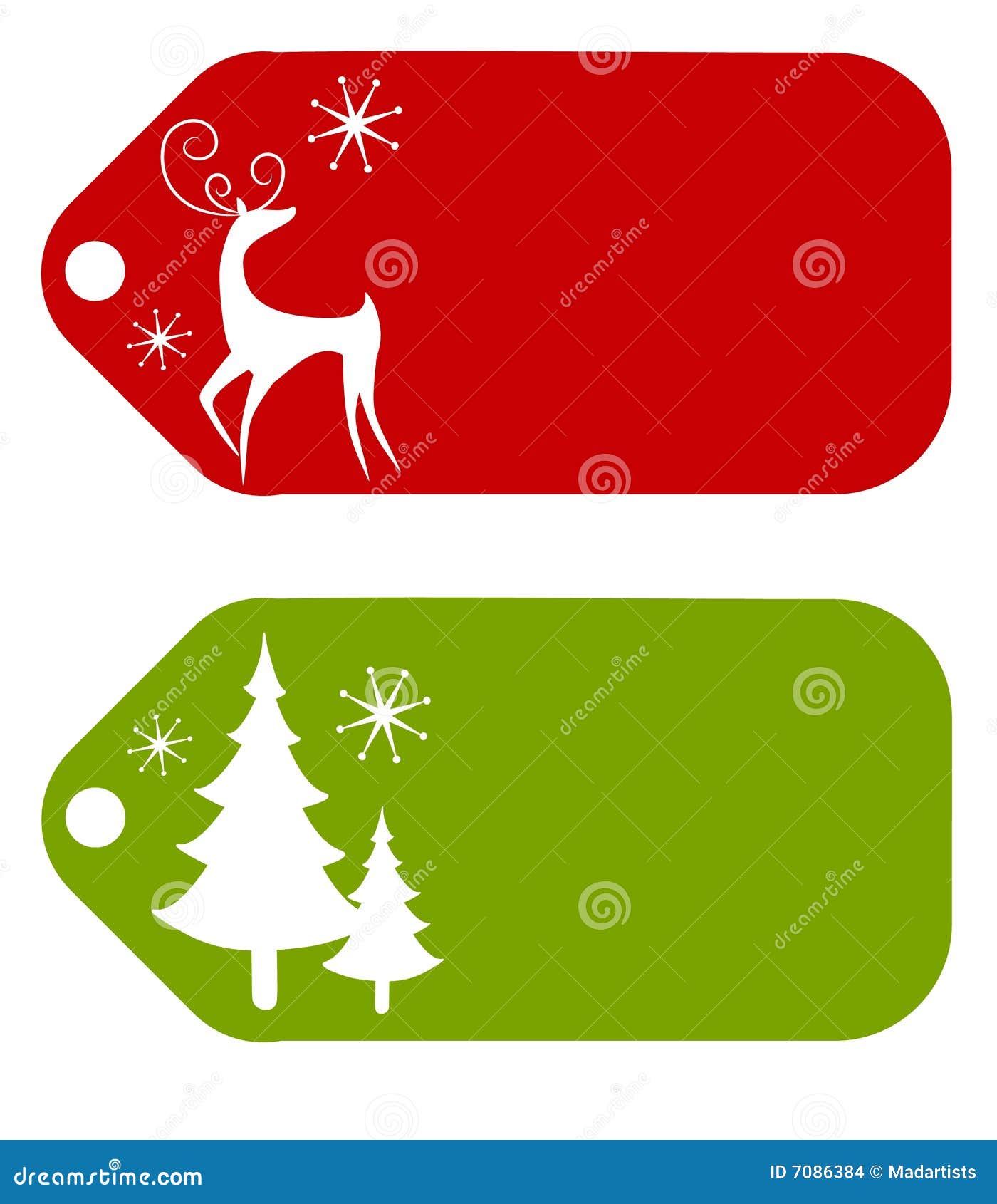 Regalo Di Natale 2.Il Regalo Di Natale Etichetta 2 Illustrazione Di Stock Illustrazione Di Siluette Rosso 7086384