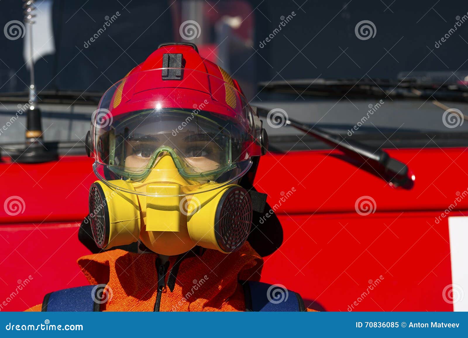 Raccolta Dell'insieme Di Elementi Del Pompiere Maschera Del Pompiere Casco 65780908 - Foto 6