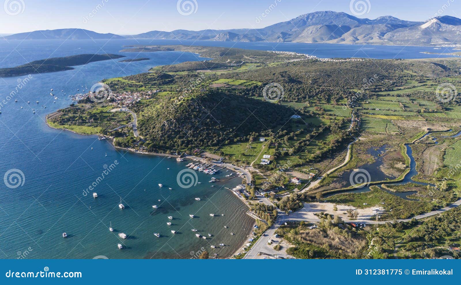 ildir beach drone view in turkey