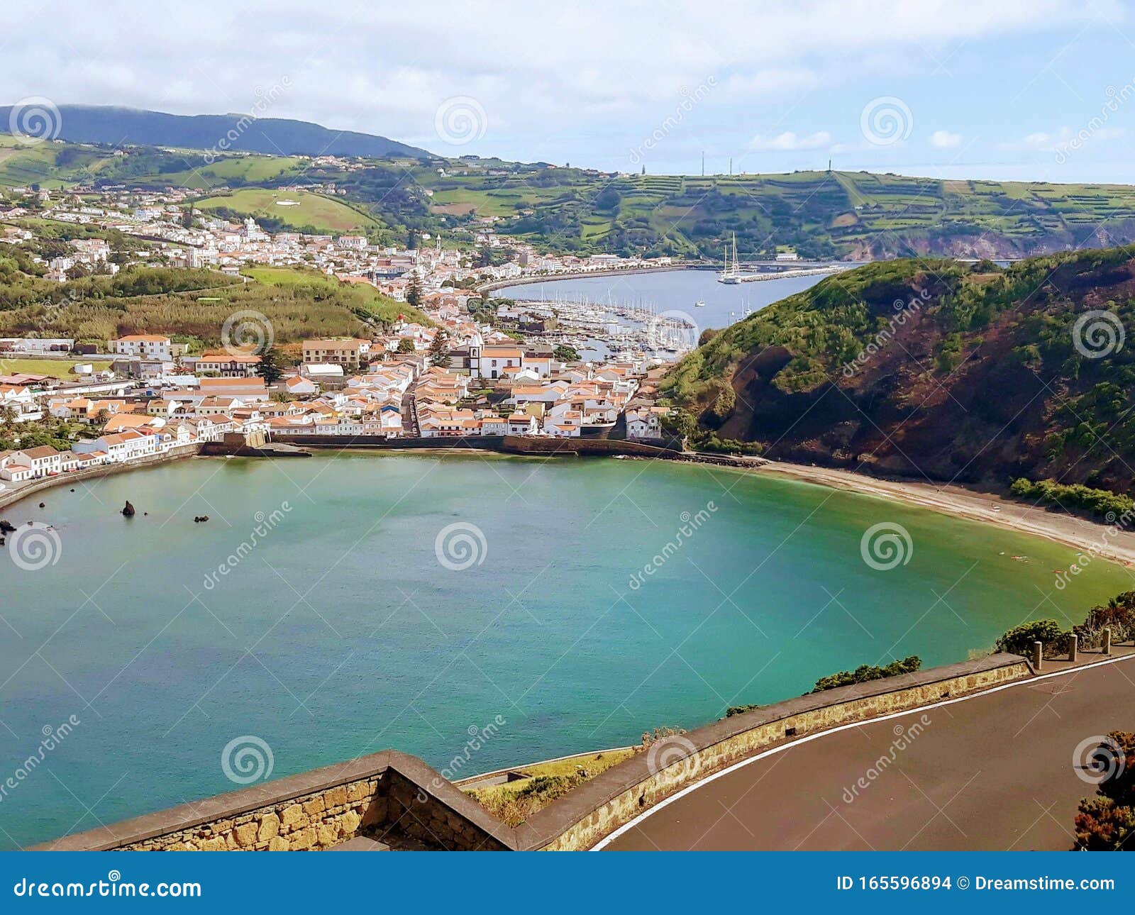 ilha faial acores porto paisagem