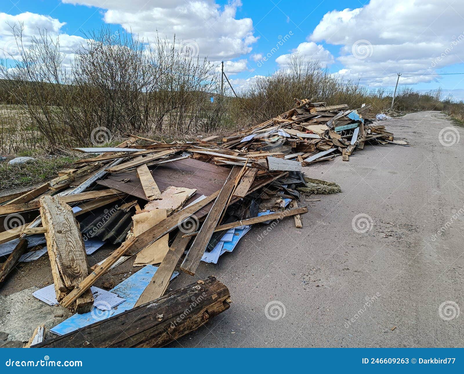 Illegal Dumping of Rubbish on the Road Stock Image Image of disposal