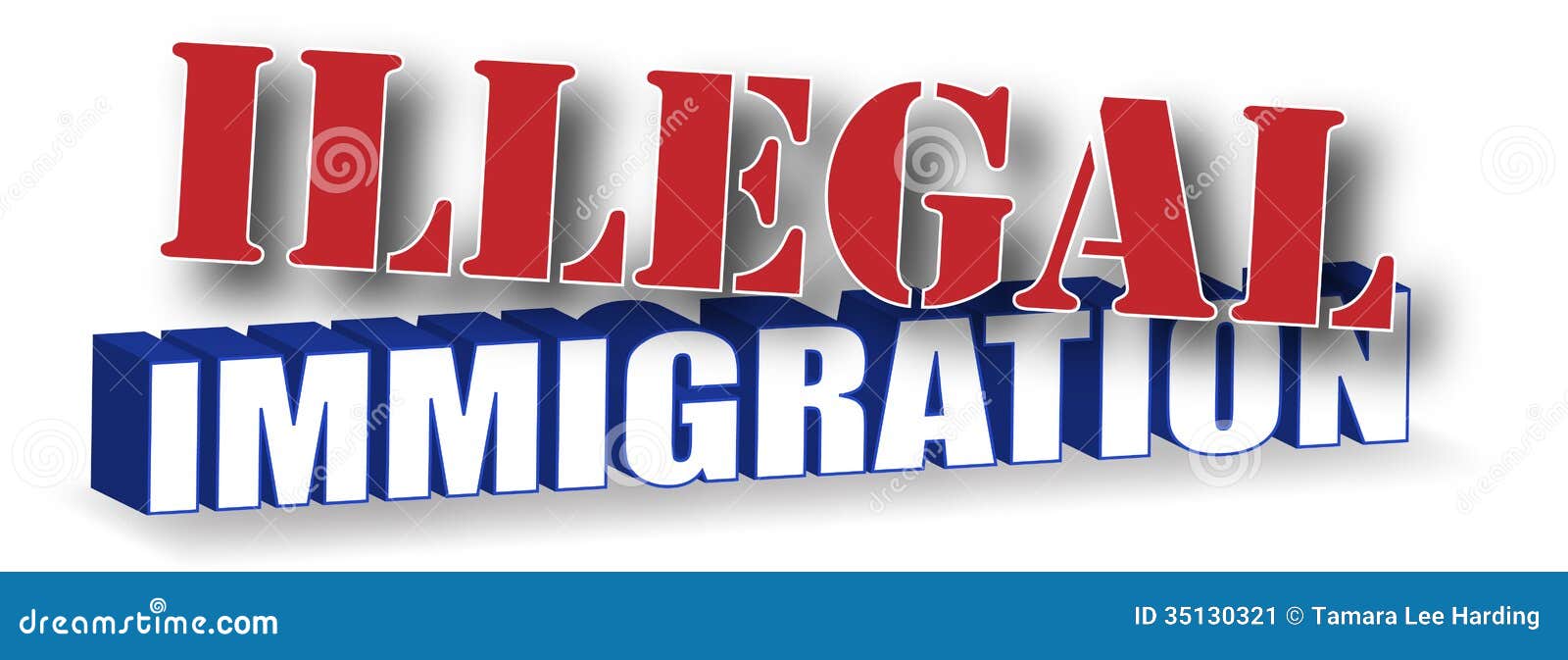 Illegal Immigration Ahead Traffic Sign RoyaltyFree Stock Photography
