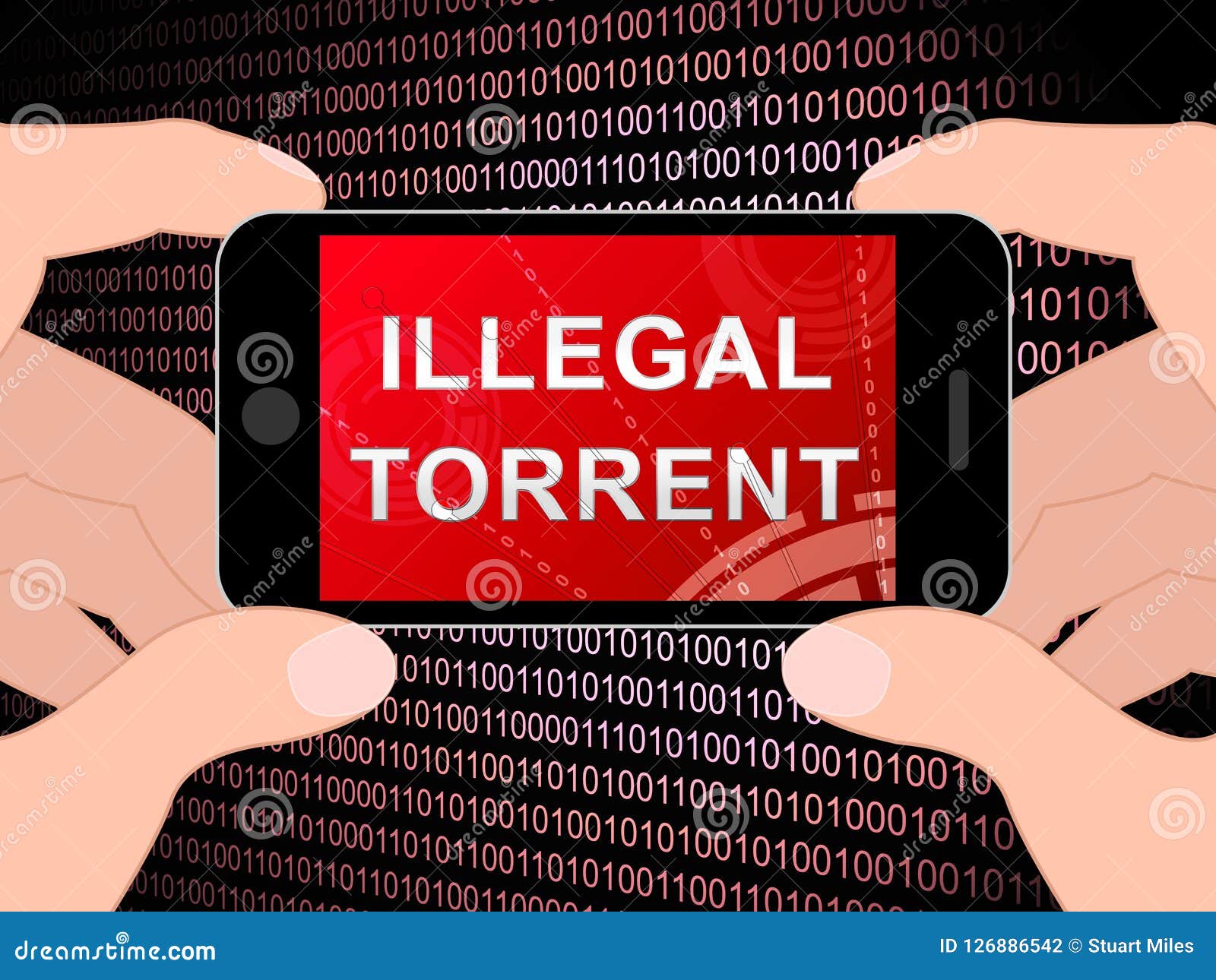 Illegal Torrent Unlawful Data Download 3d Illustration Stock Illustration Illustration of