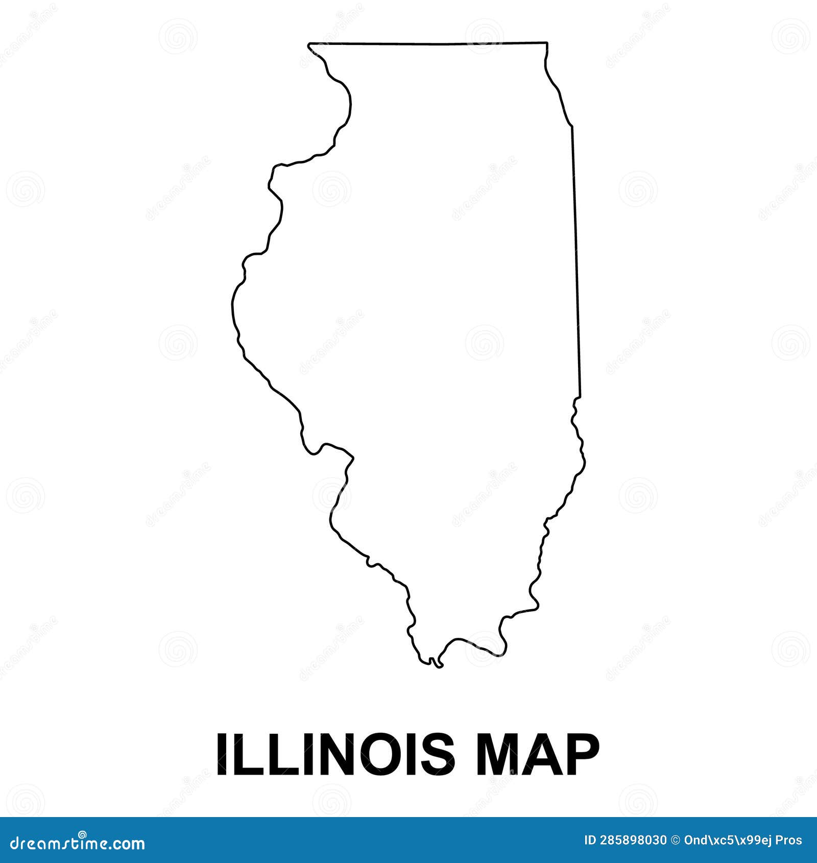 illinois map , united states of america. flat concept icon   