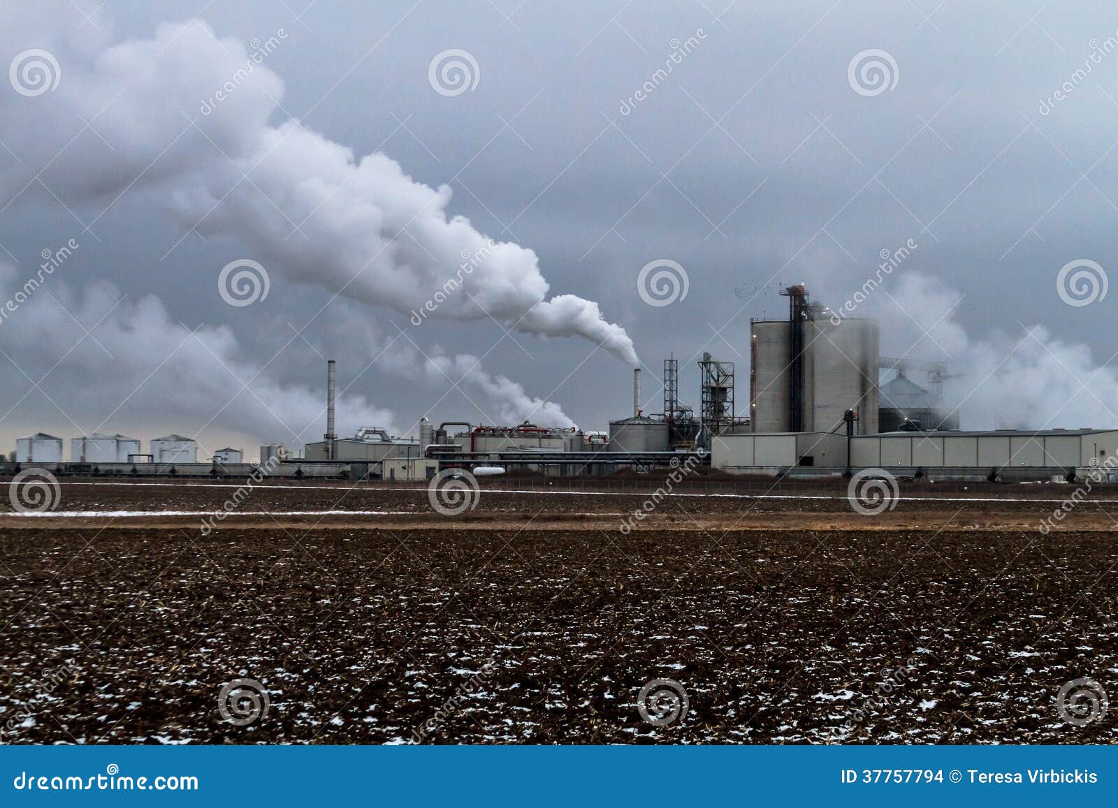 Illinois River Ethanol Production Plant Stock Photo Image of ethanol