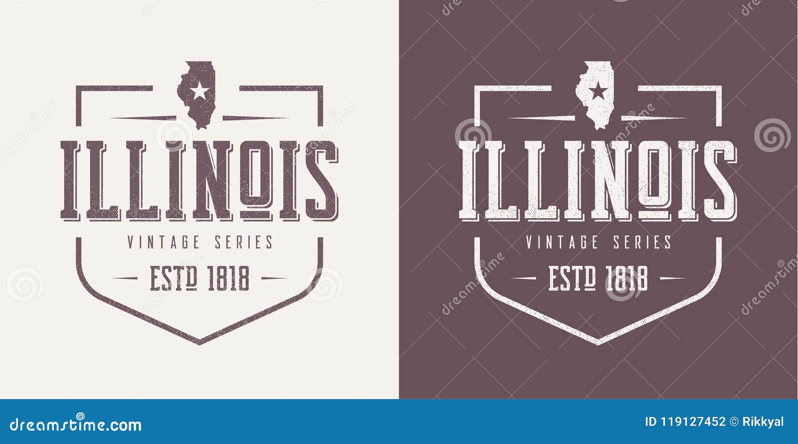 illinois state textured vintage  t-shirt and apparel , typography, print, logo, poster.