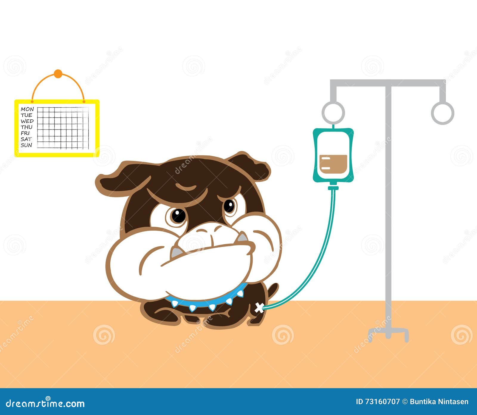 Illness Puppy at Dog Hospital Stock Vector - Illustration of patient,  hospital: 73160707