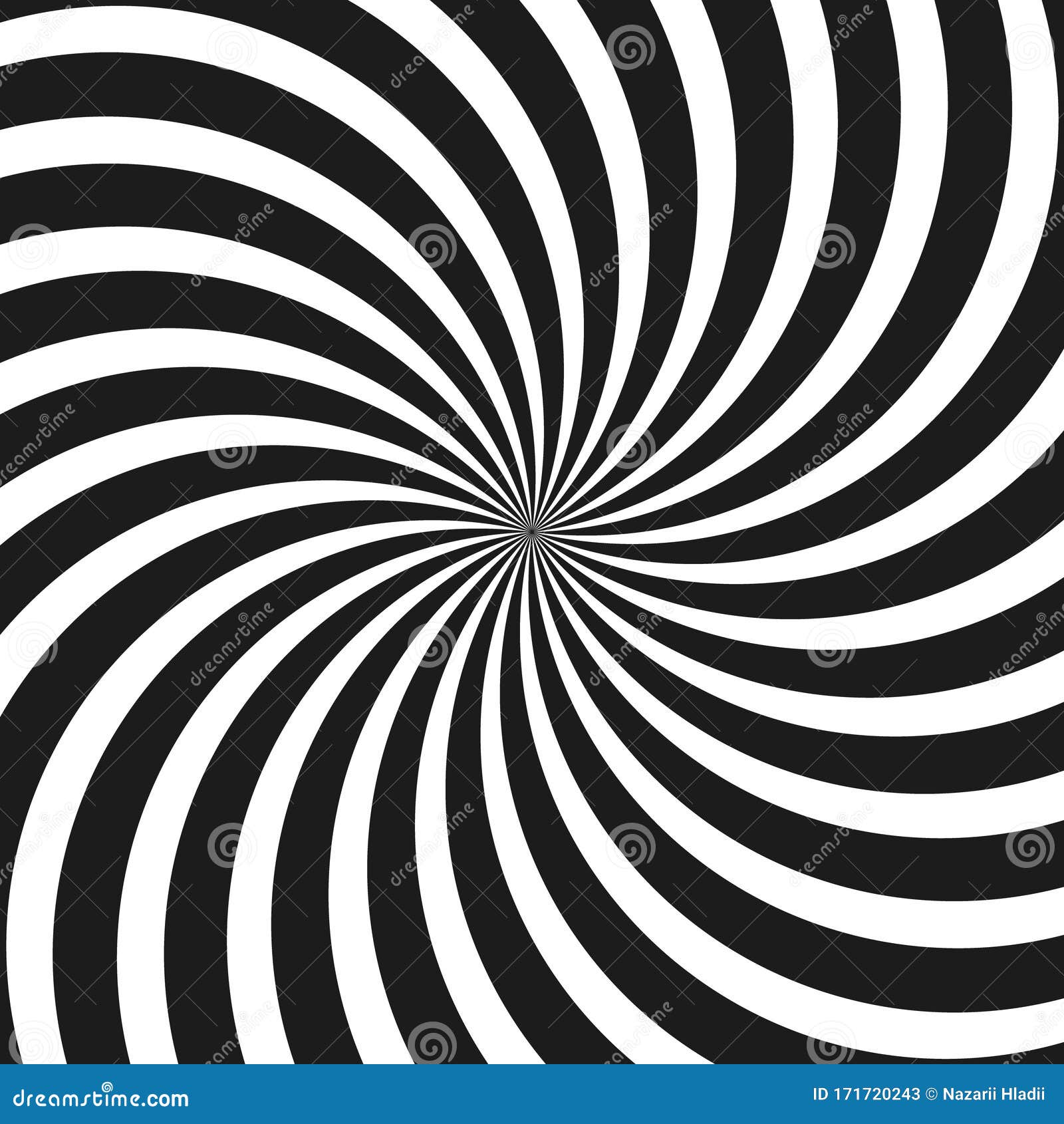 Vector Illstration of Black and White Spiral Background. Stock Vector -  Illustration of abstract, swirl: 171720243