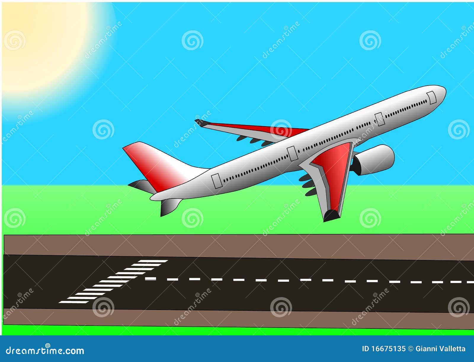Illstration Vector Of Plane Or Airbus Taking Off Stock Vector - Image